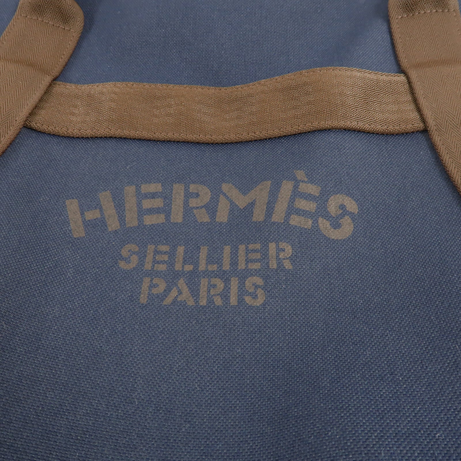 HERMES 帆布Grooming Bag手挽肩背兩用袋Blue Navy/Feu