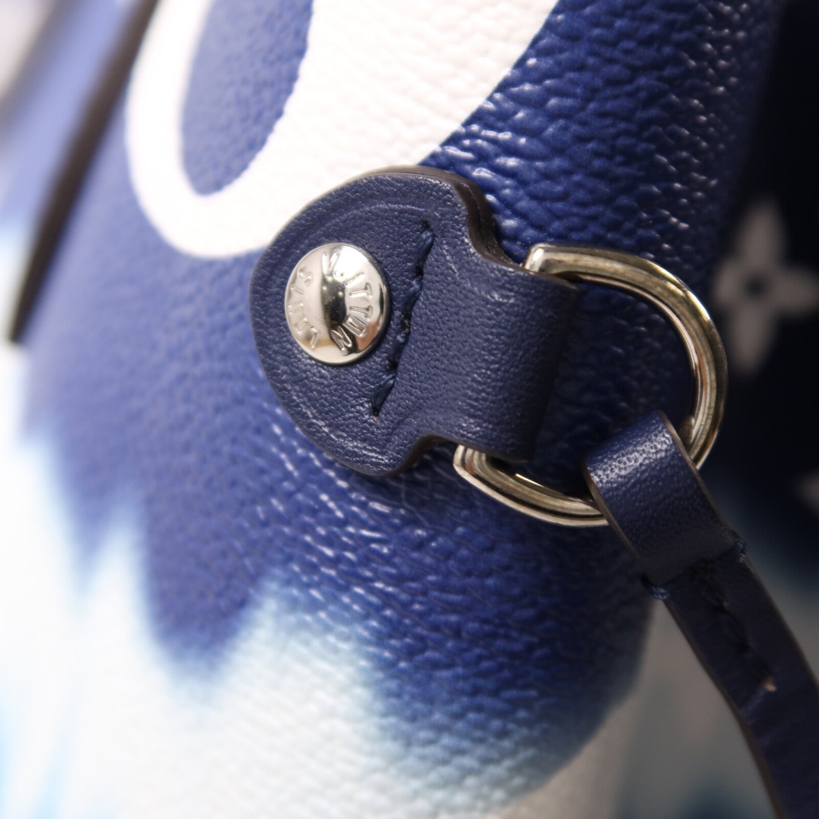 LOUIS VUITTON Monogram Escale Neverfull MM銀扣手挽袋