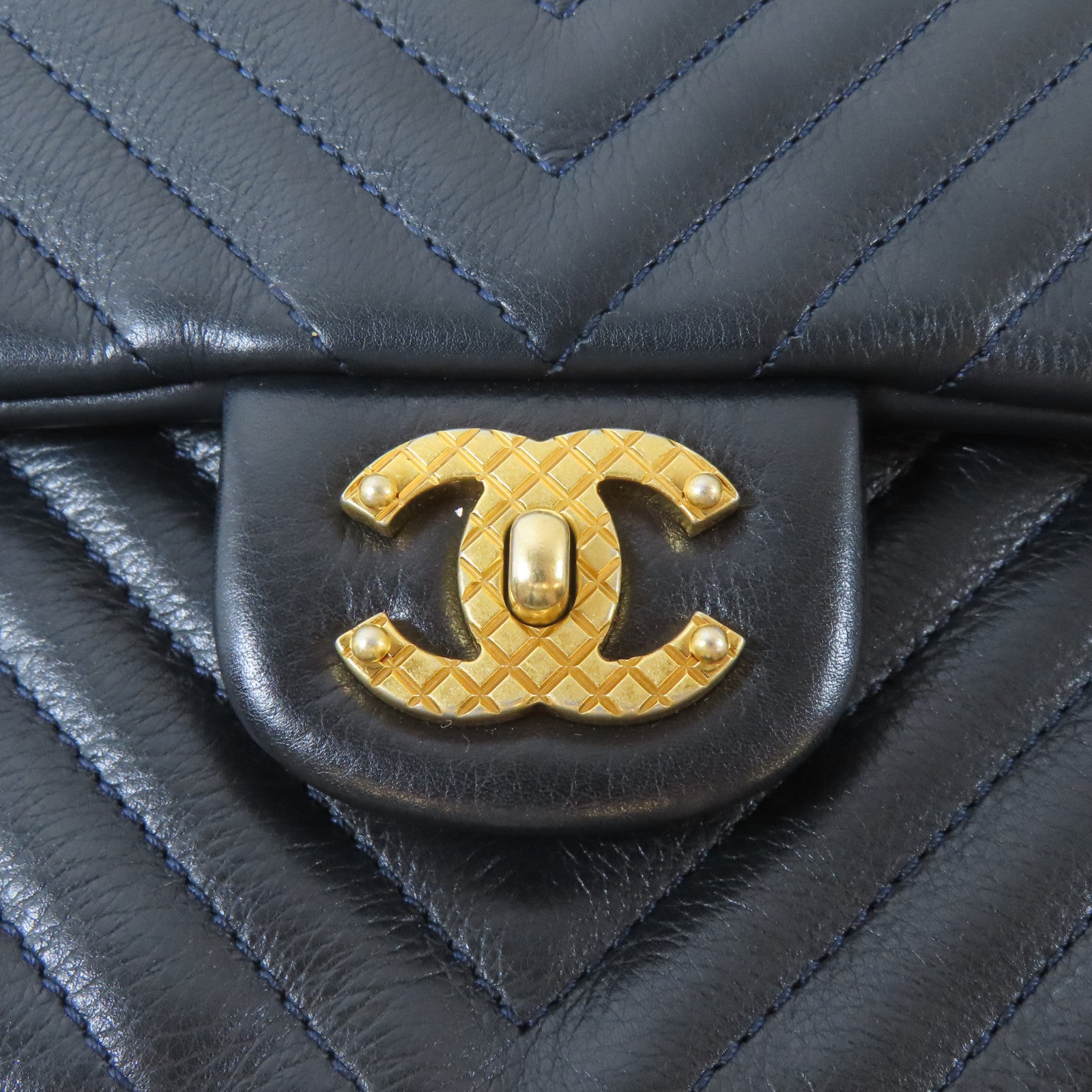CHANEL 【激減優惠】皮革Chain Shoulder Bag金扣鏈帶肩背袋黑色