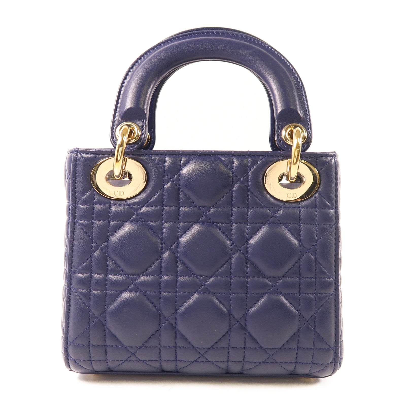 Dior 皮革Lady Dior金扣手挽肩背兩用袋