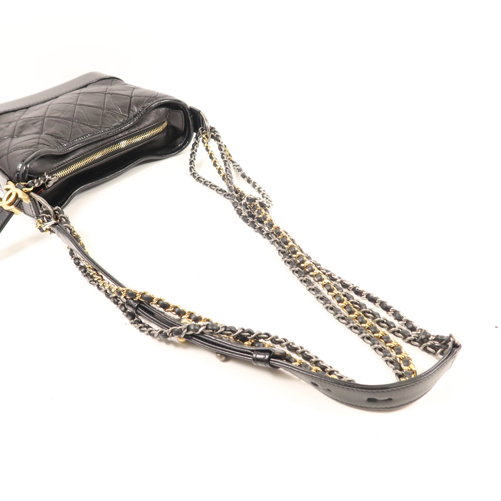 CHANEL 牛皮皮革Gabrielle Small鏈帶肩背袋