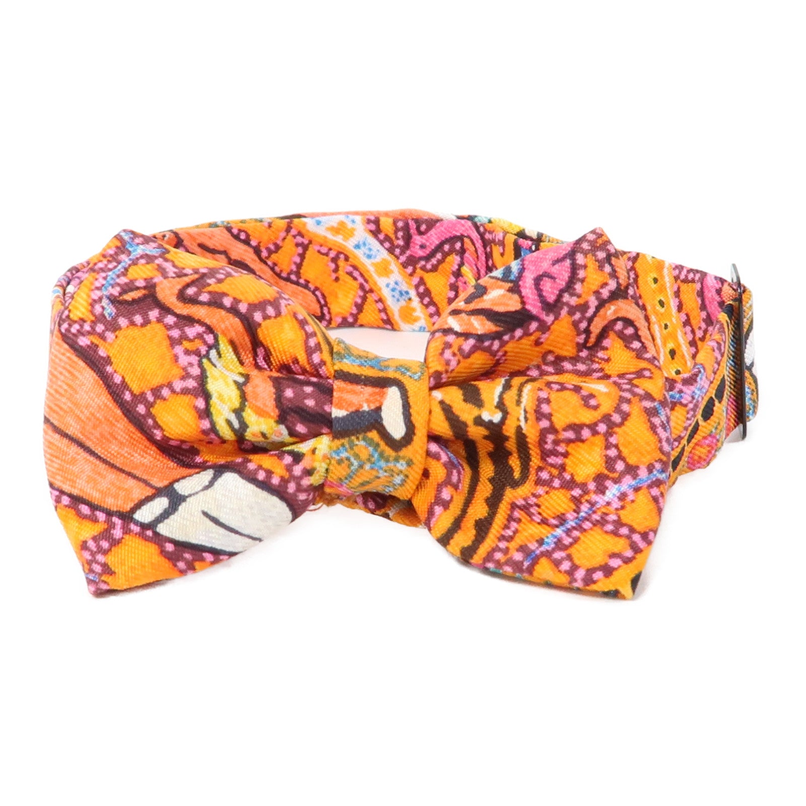 HERMES 絲質Hermes Bow Tie領帶橙色