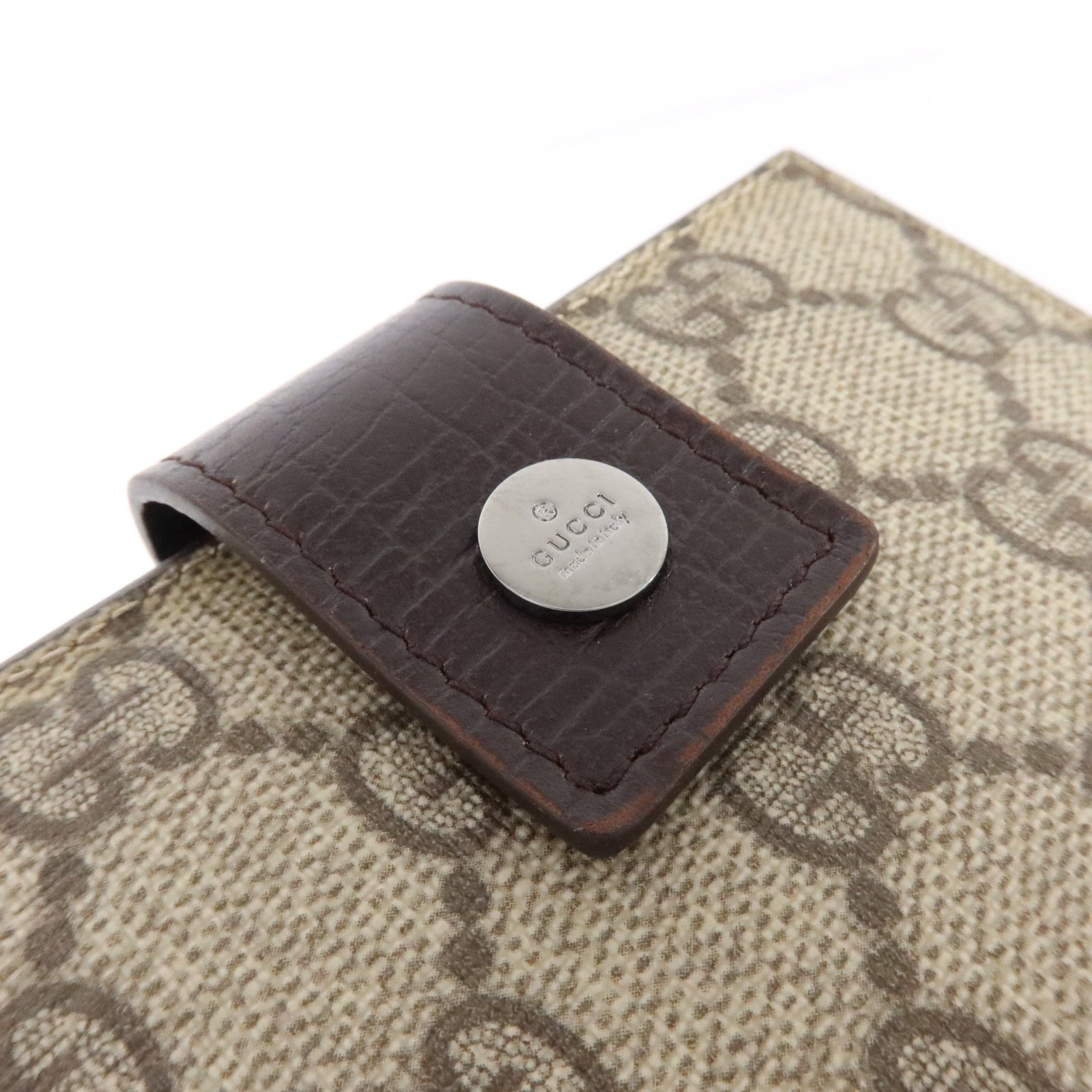 GUCCI 塗層帆布Wallet銀扣錢包