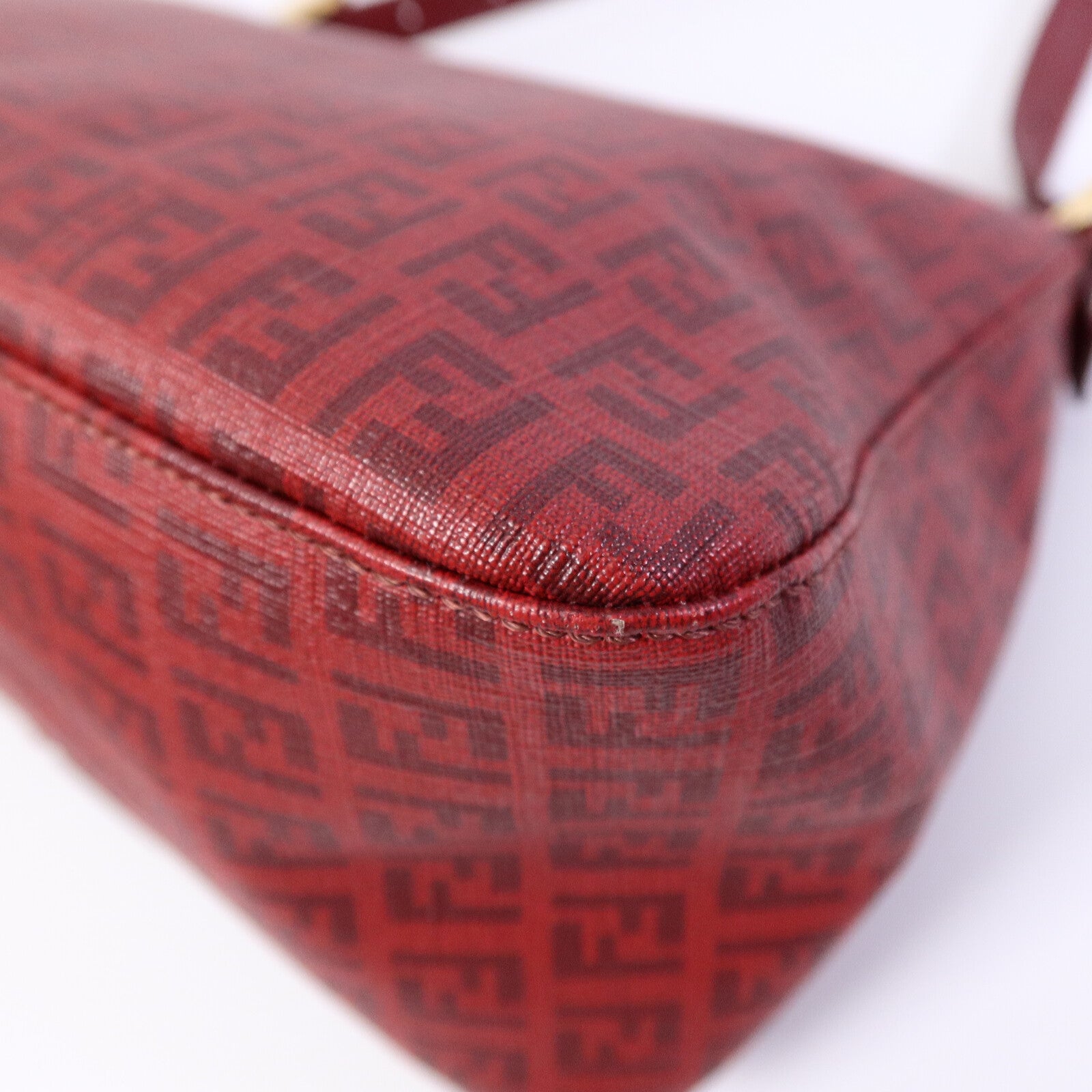 FENDI 塗層帆布Zucchino Mamma Baguette肩背袋