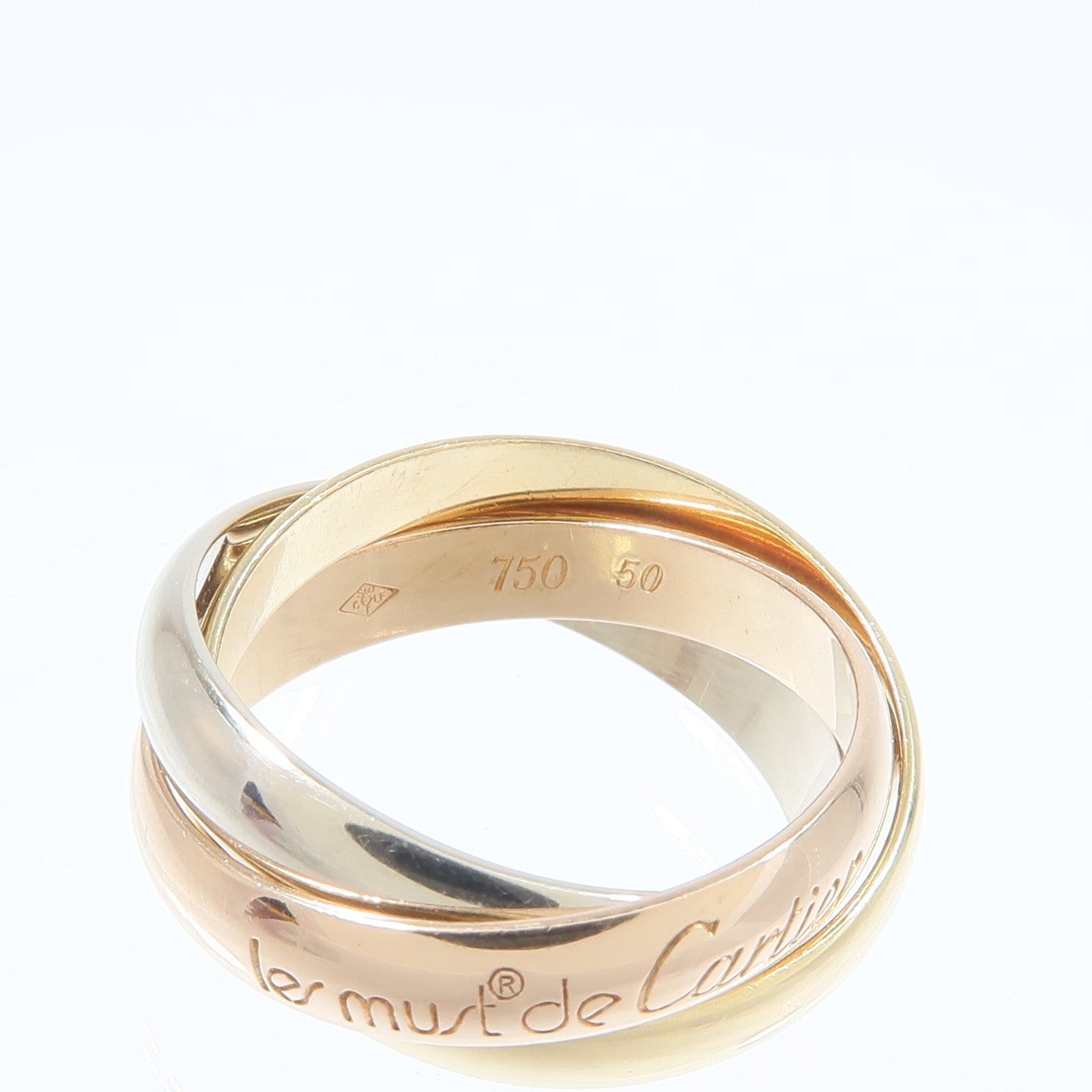 CARTIER 18K玫瑰金/白金/黃金Trinity Ring戒指Cartier