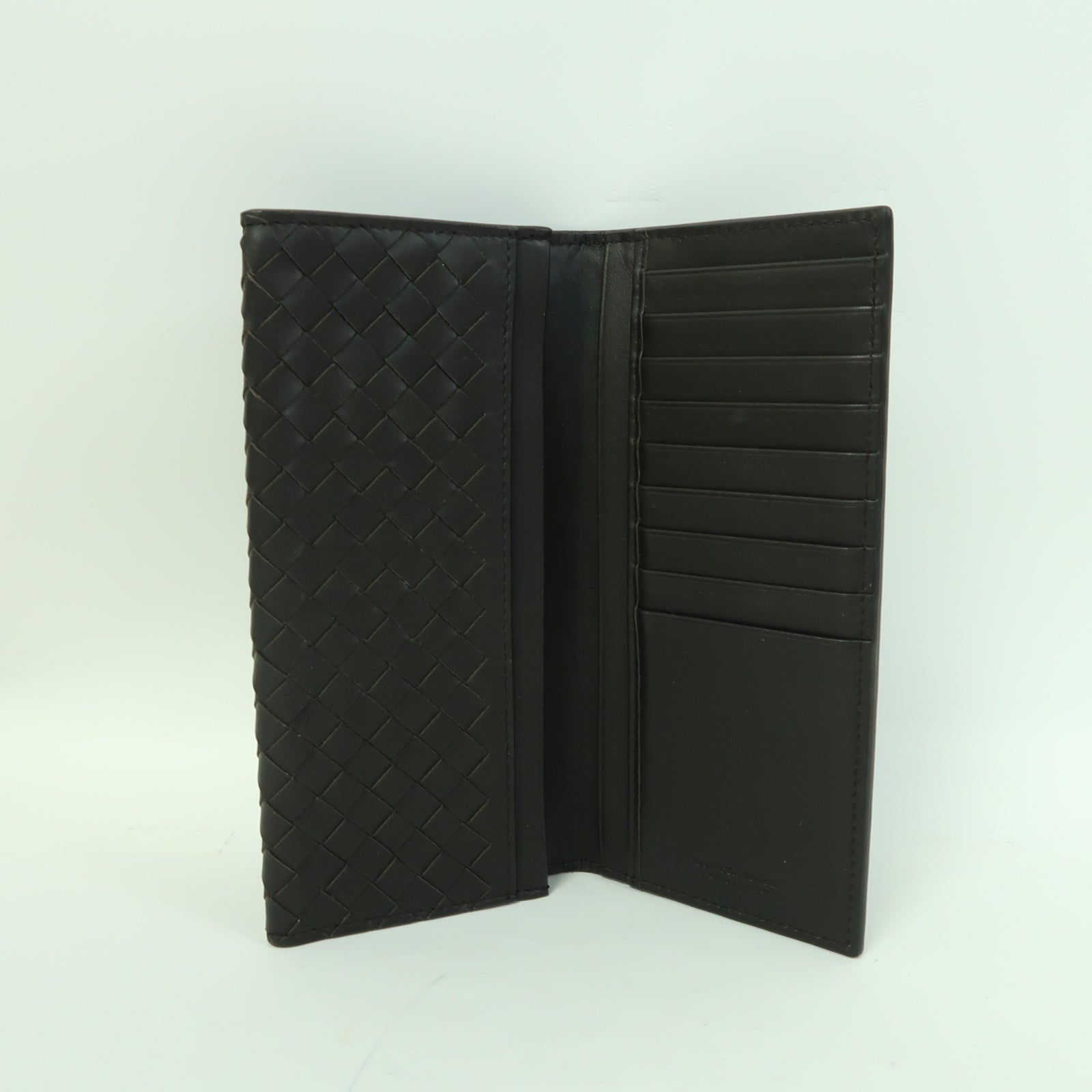 BOTTEGA VENETA 織紋皮革Long Wallet長錢包啡色
