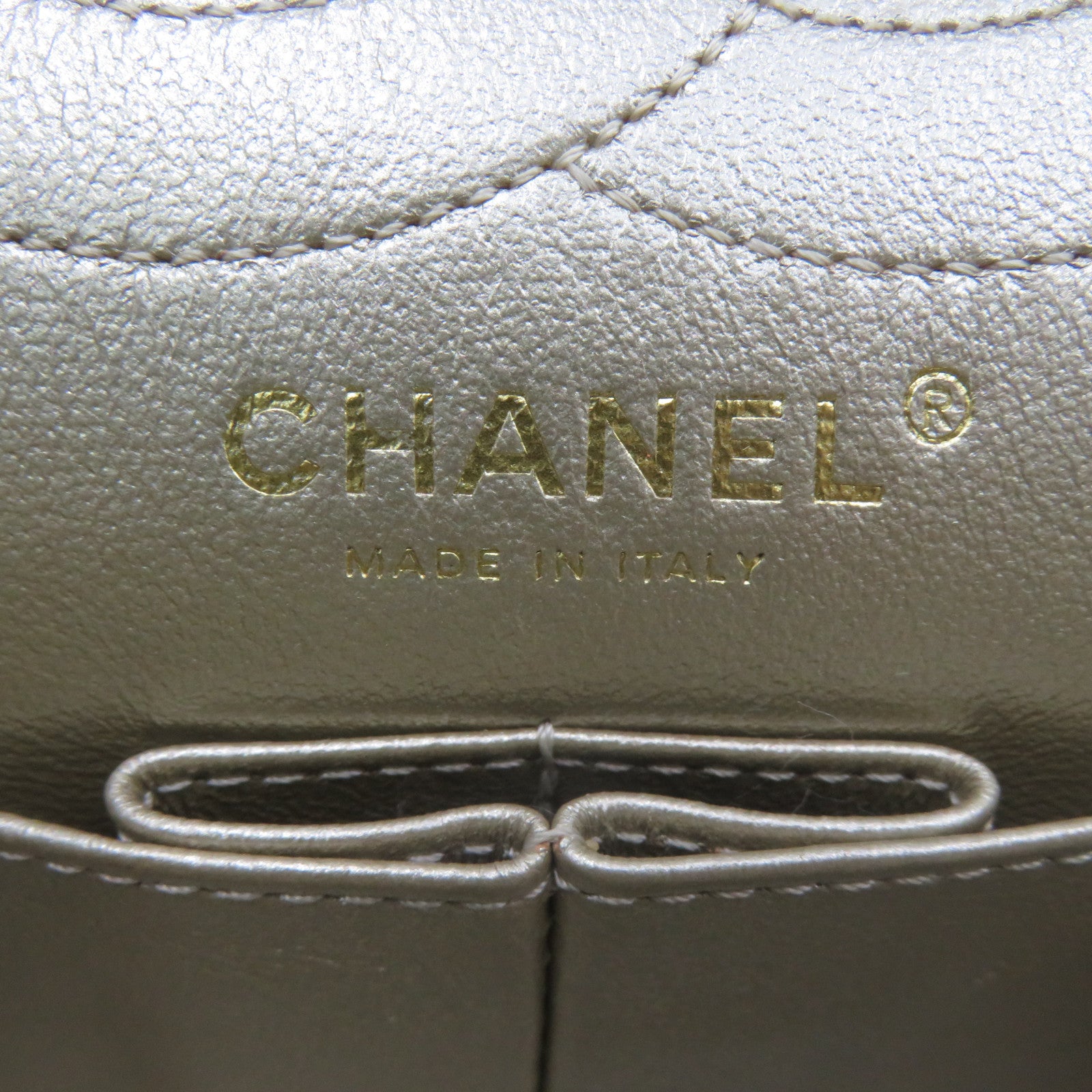 CHANEL 【清倉大減價】菱格牛皮皮革Chain Shoulder金扣鏈帶肩背袋金色