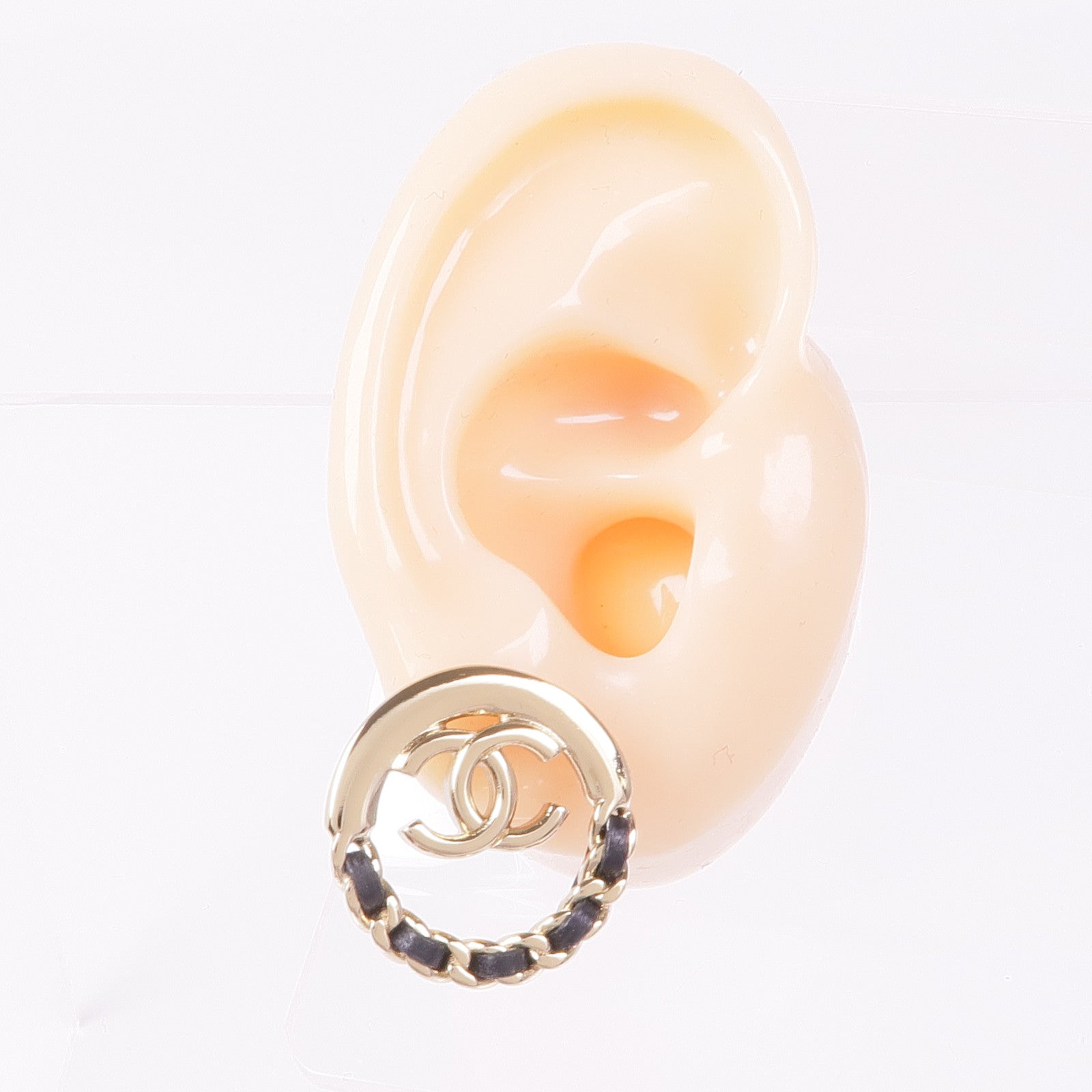 CHANEL 皮革/金屬Earrings耳環