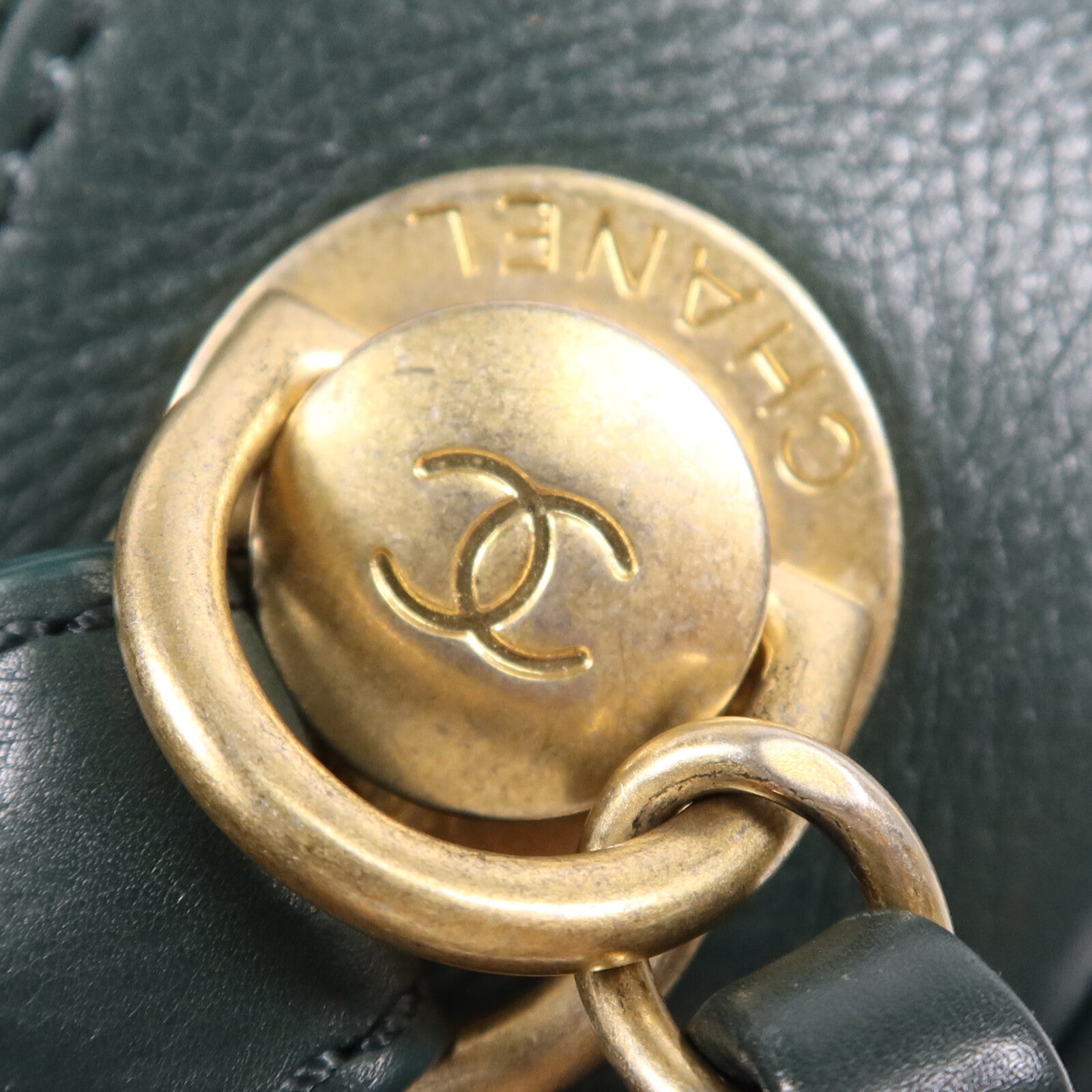 CHANEL 羊皮皮革2 Way Shoulder Bag金扣鏈帶肩背袋