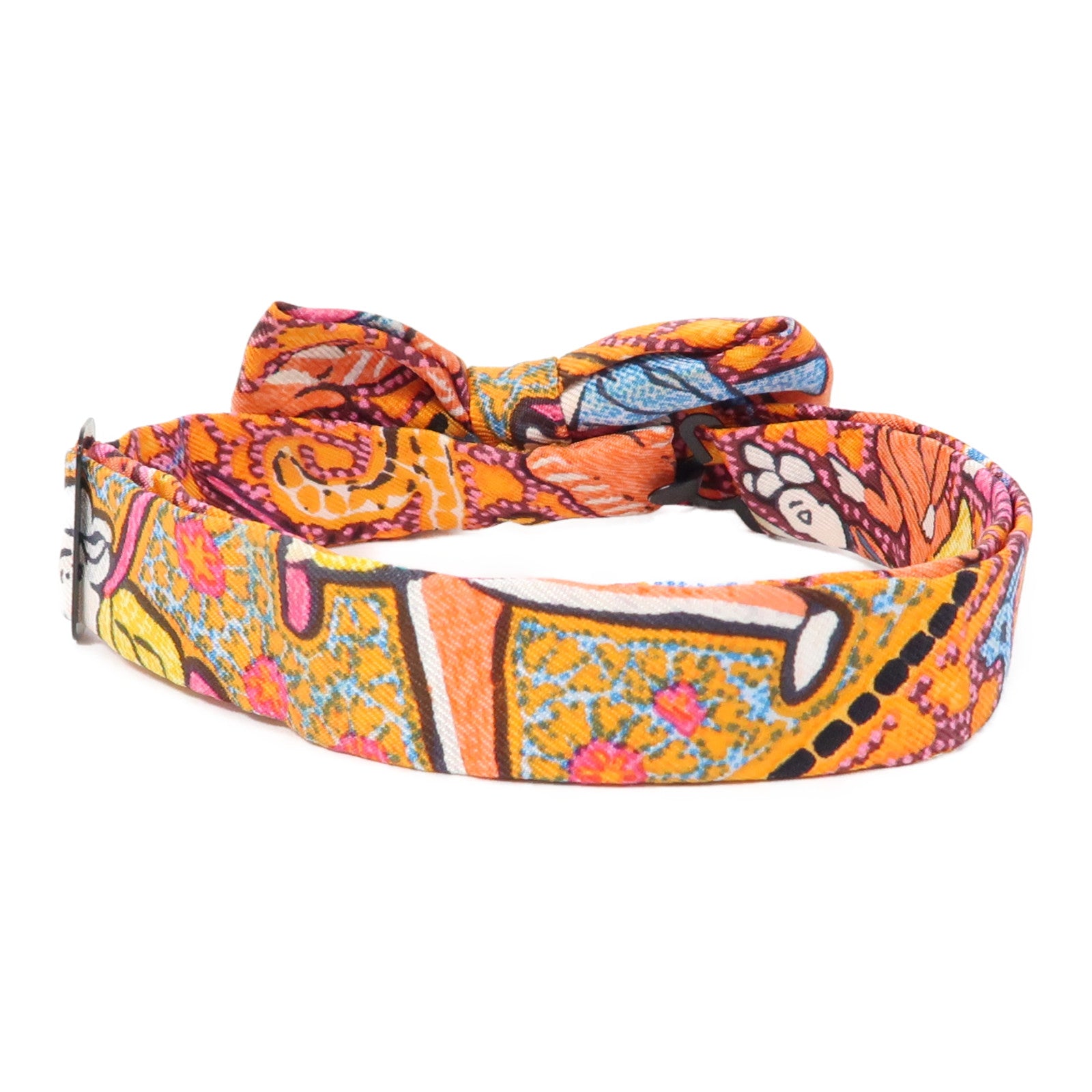 HERMES 絲質Hermes Bow Tie領帶橙色