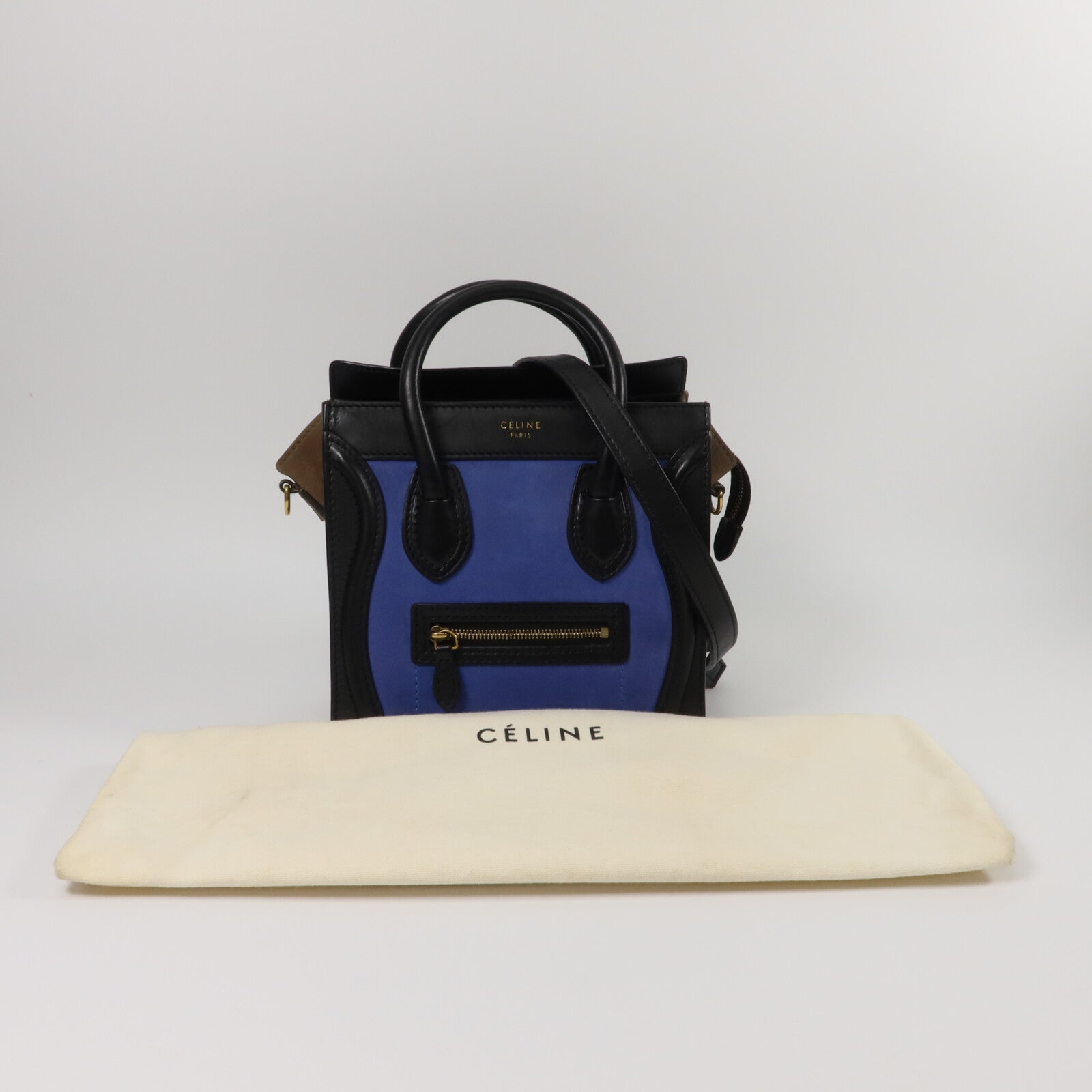 CELINE 牛皮皮革Nano Luggage手挽肩背兩用袋