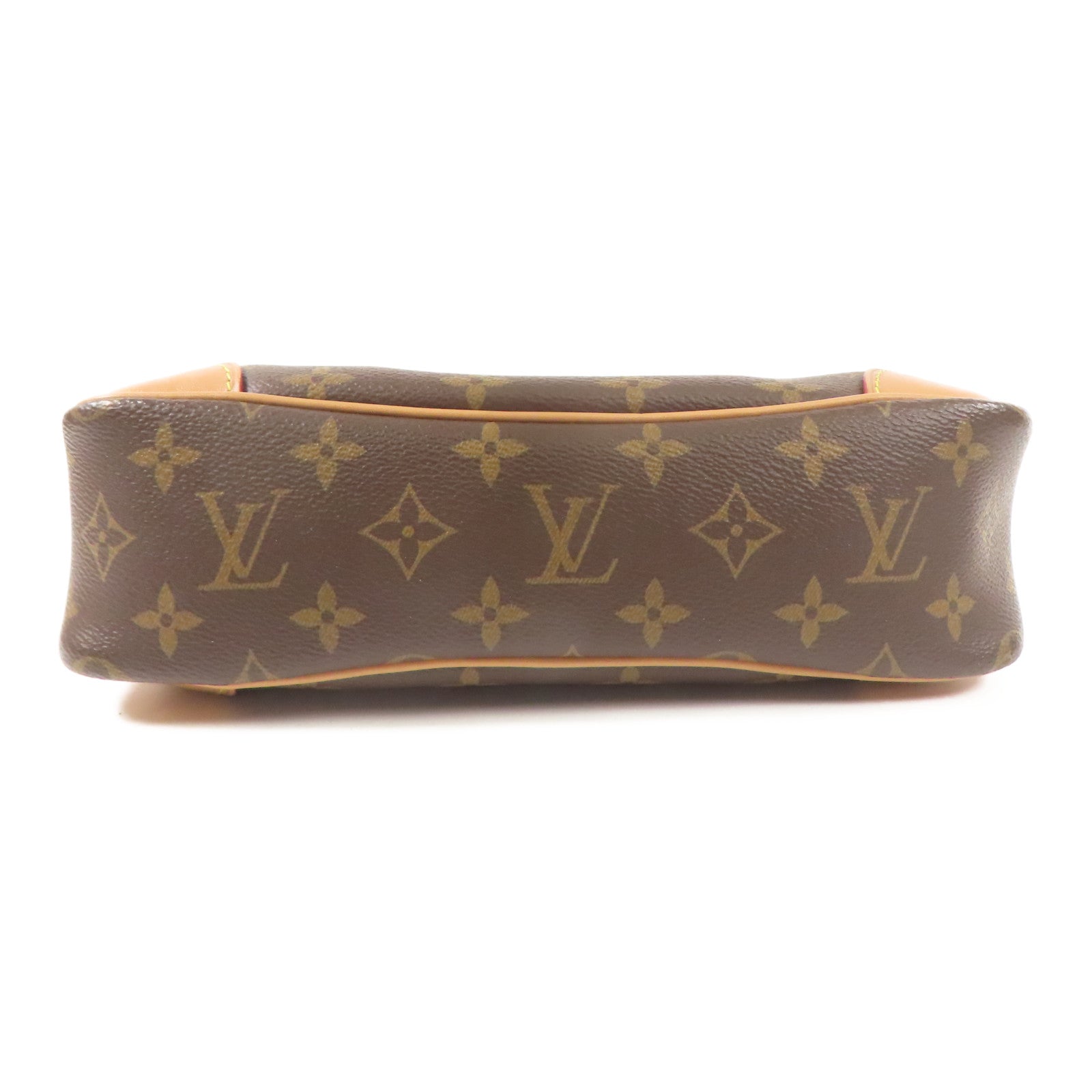 LOUIS VUITTON Monogram Odeon金扣手挽袋棕色
