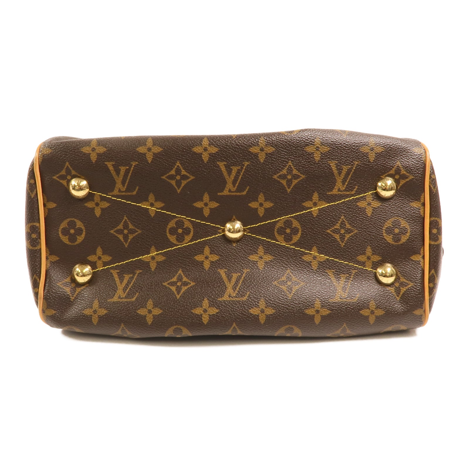 LOUIS VUITTON Monogram Tivoli PM金扣手挽袋