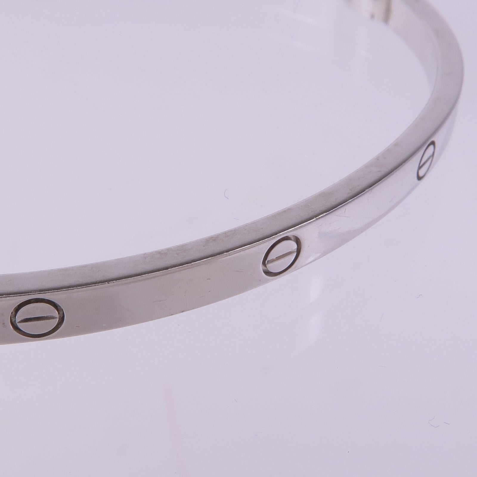 CARTIER 18K白金Love Bangle手鐲Cartier#17