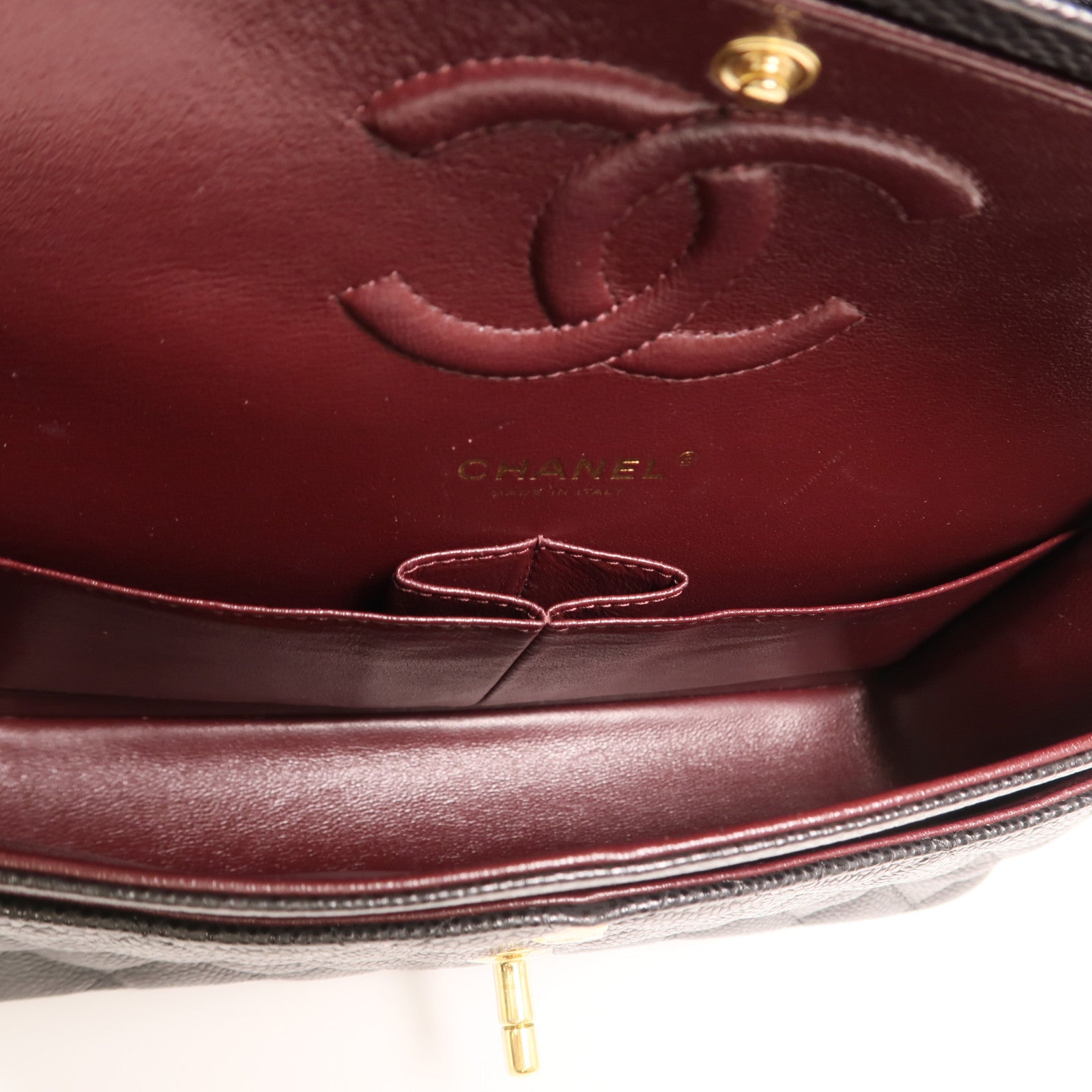 CHANEL 牛皮皮革Classic 25金扣鏈帶肩背袋