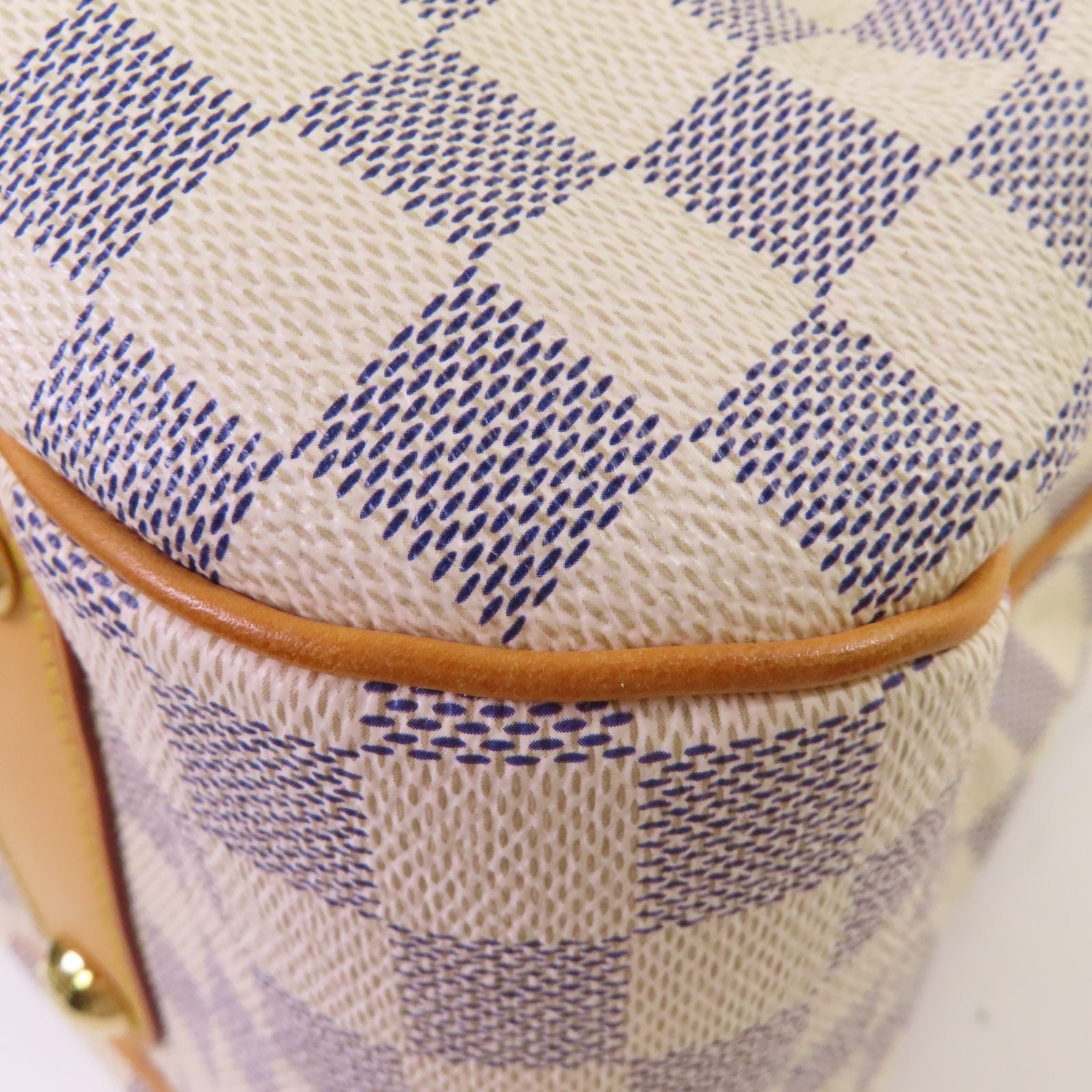LOUIS VUITTON Damier Azur Siracusa GM 2 Way Shoulder Bag金扣手挽肩背兩用袋米白色/啡色