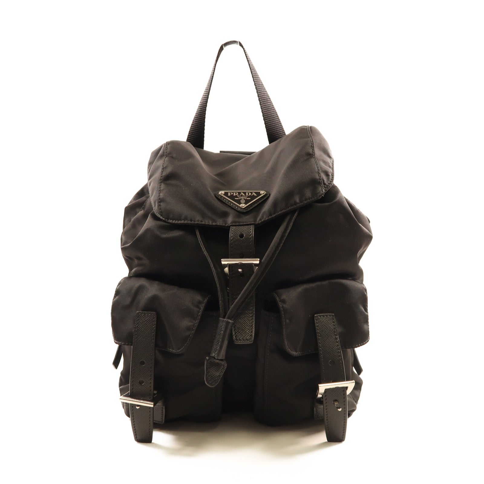 PRADA 尼龍Small Backpack銀扣背包