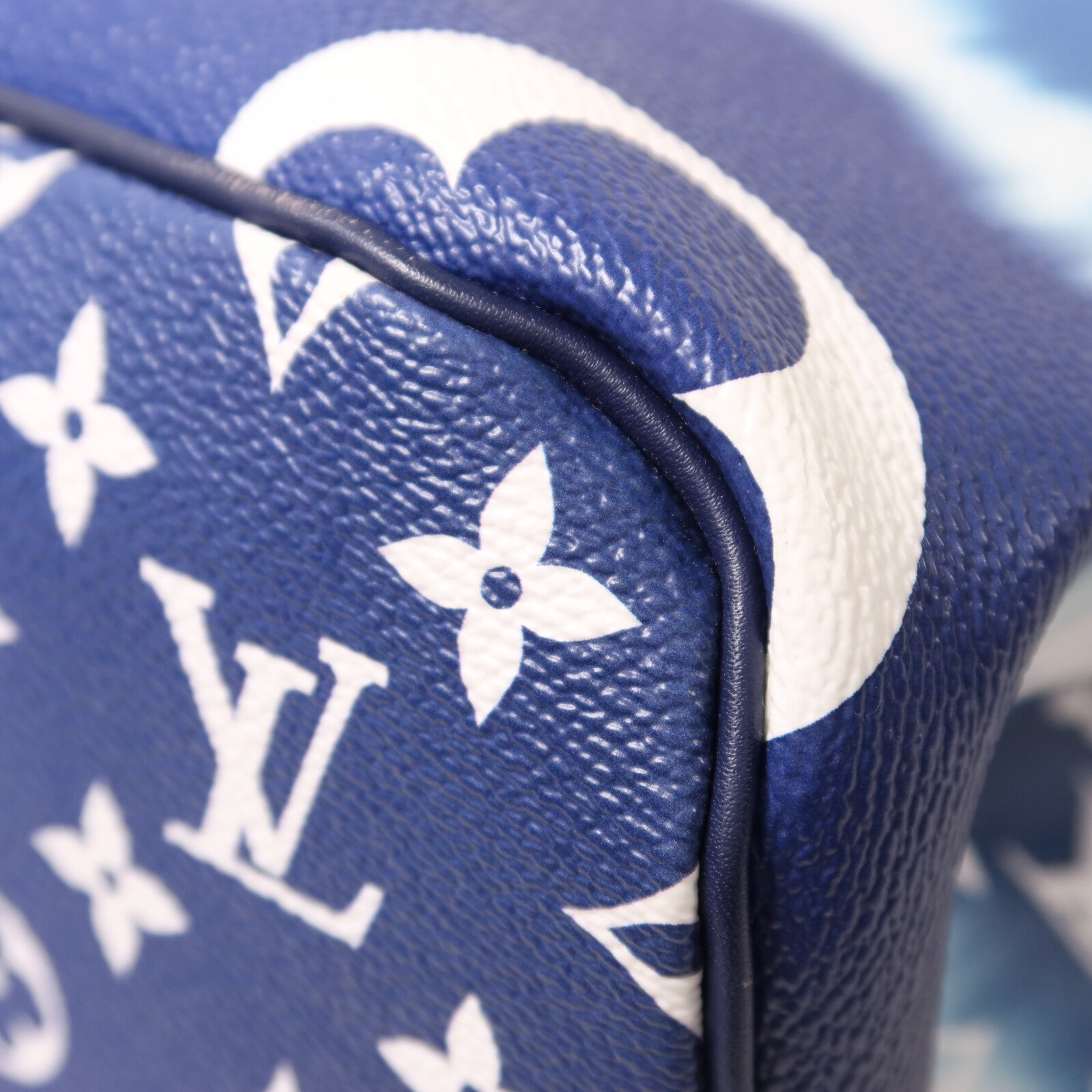 LOUIS VUITTON Monogram Escale Neverfull MM銀扣手挽袋
