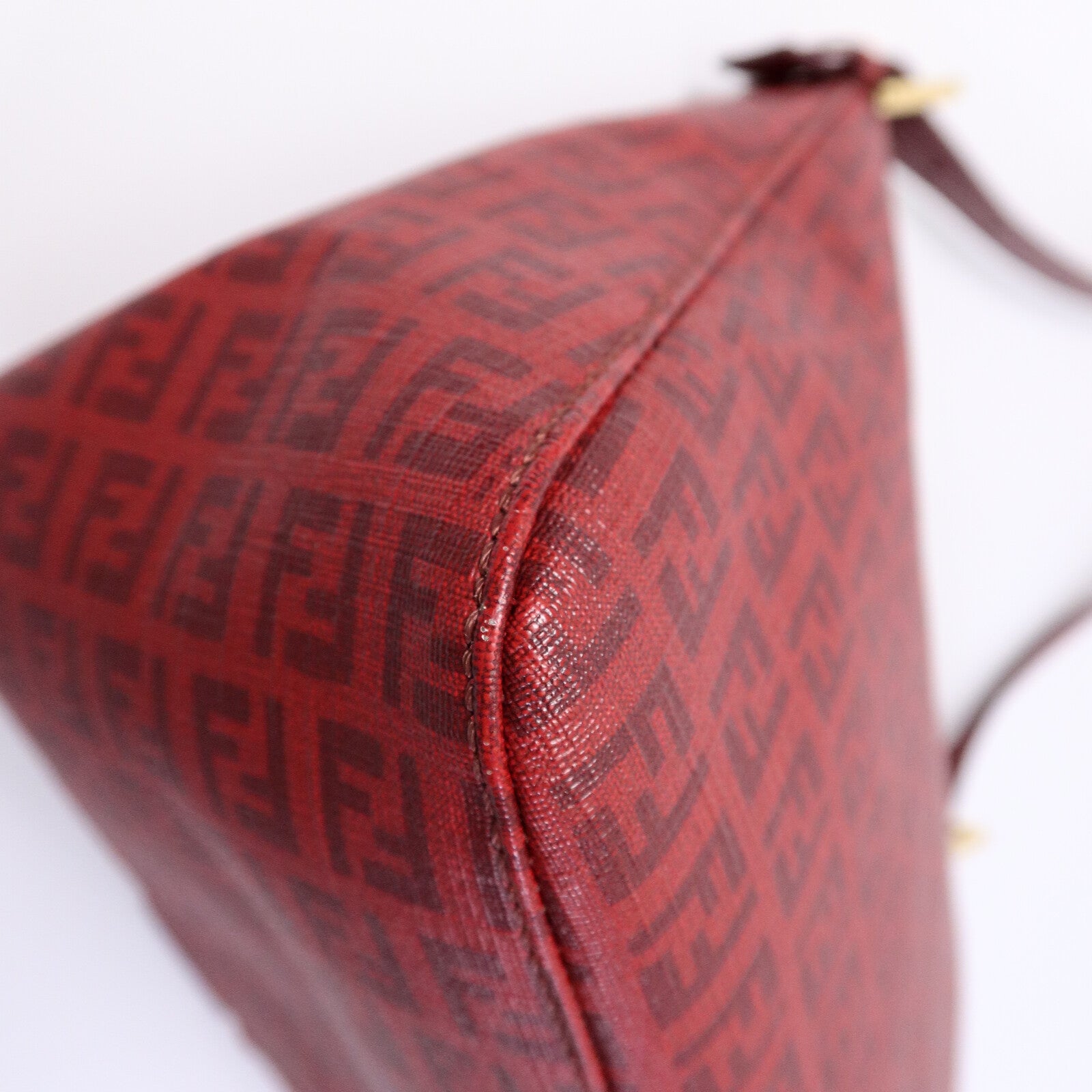 FENDI 塗層帆布Zucchino Mamma Baguette肩背袋