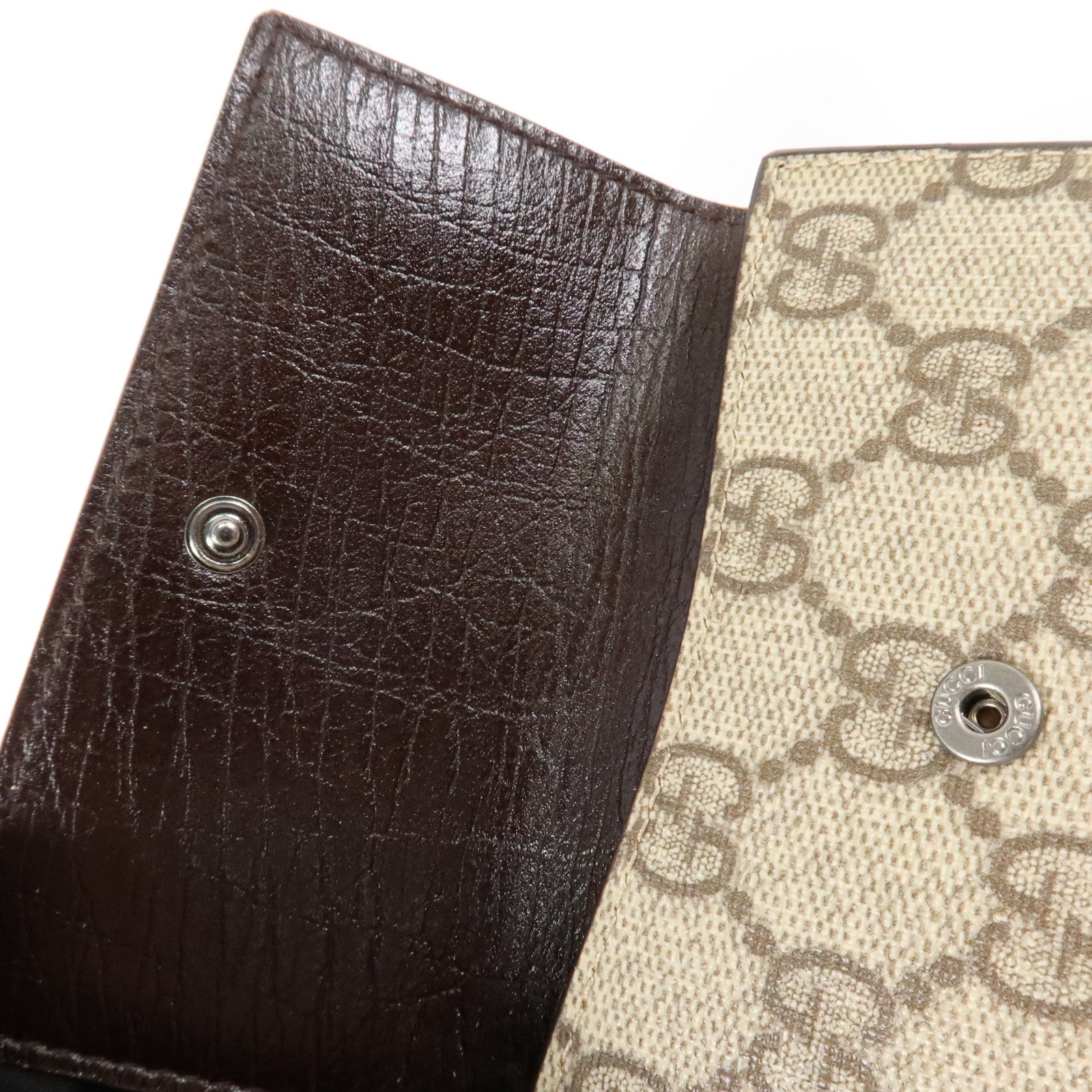 GUCCI 塗層帆布Wallet銀扣錢包