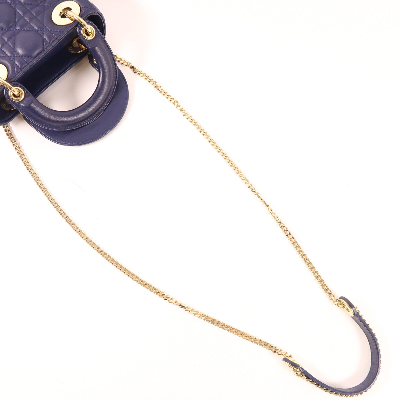 Dior 皮革Lady Dior金扣手挽肩背兩用袋