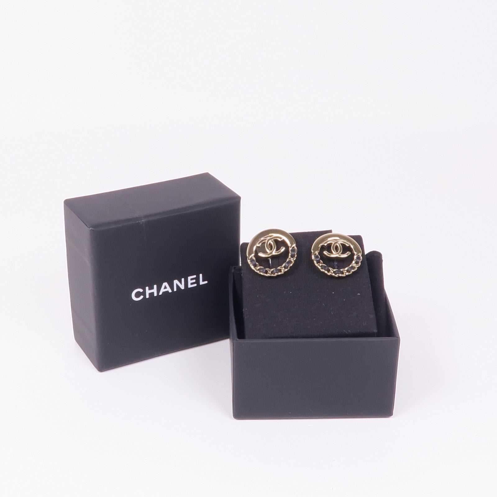 CHANEL 皮革/金屬Earrings耳環