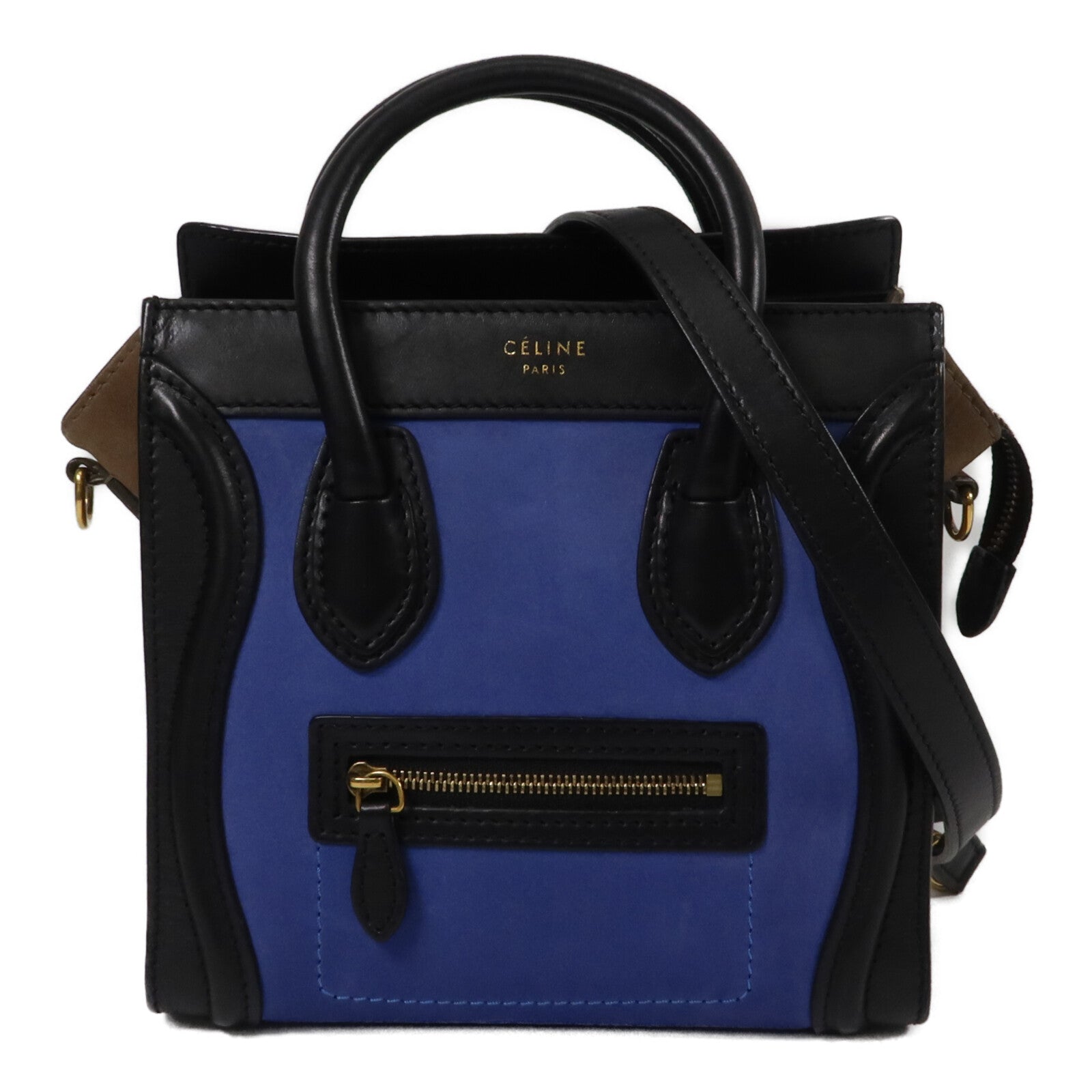 CELINE 牛皮皮革Nano Luggage手挽肩背兩用袋