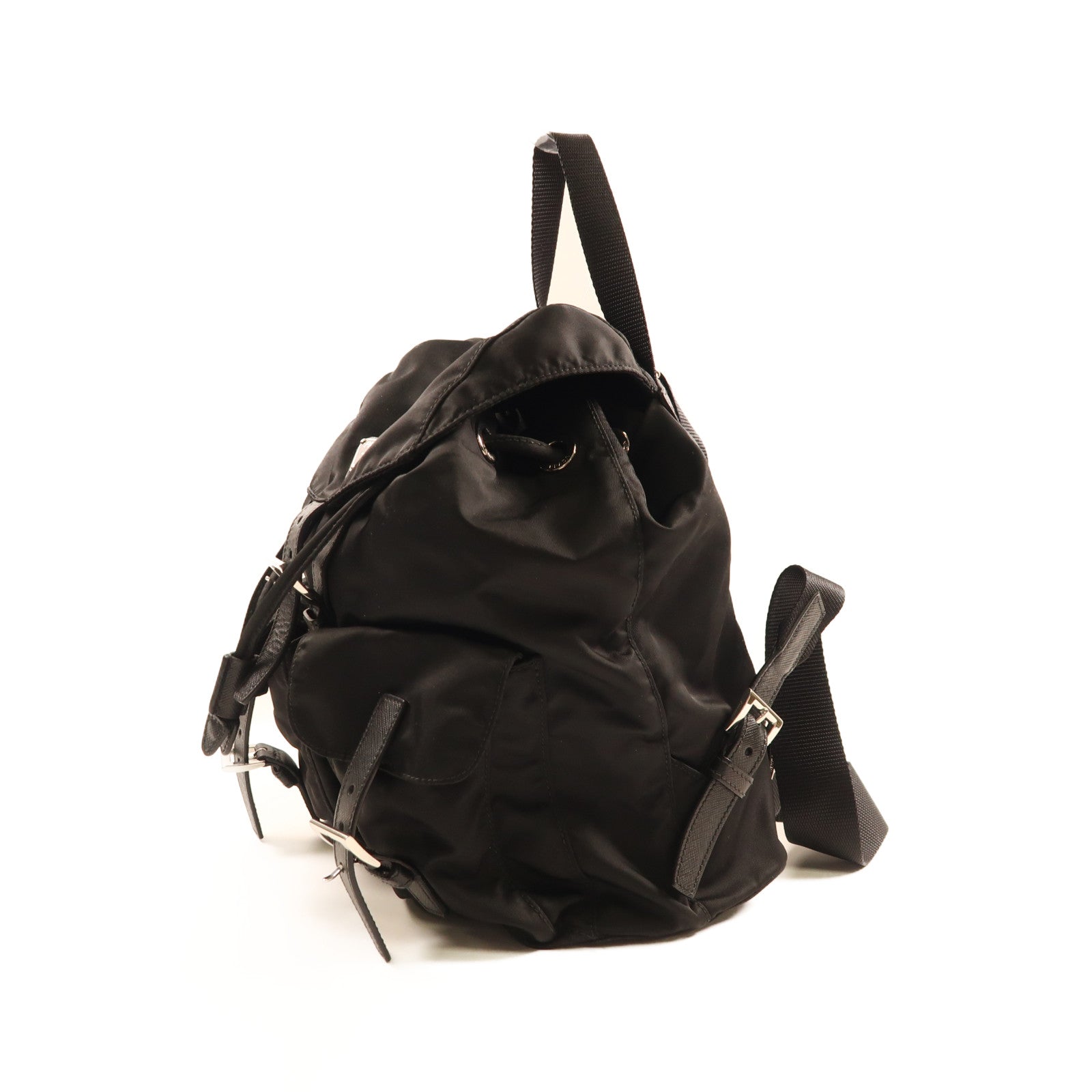 PRADA 尼龍Small Backpack銀扣背包