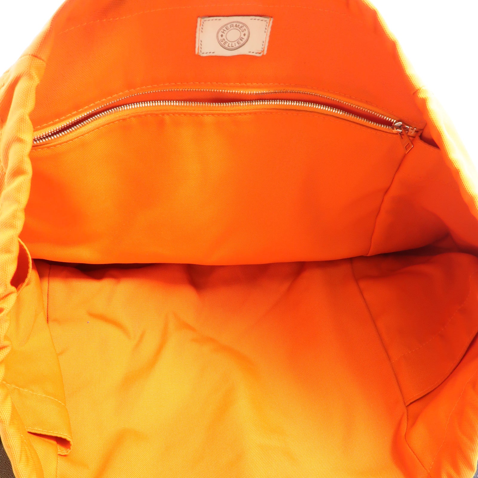 HERMES 帆布Grooming Bag手挽肩背兩用袋Blue Navy/Feu
