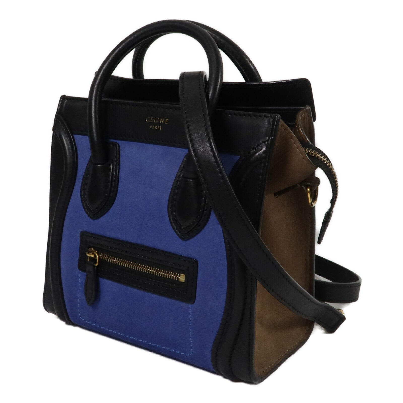 CELINE 牛皮皮革Nano Luggage手挽肩背兩用袋