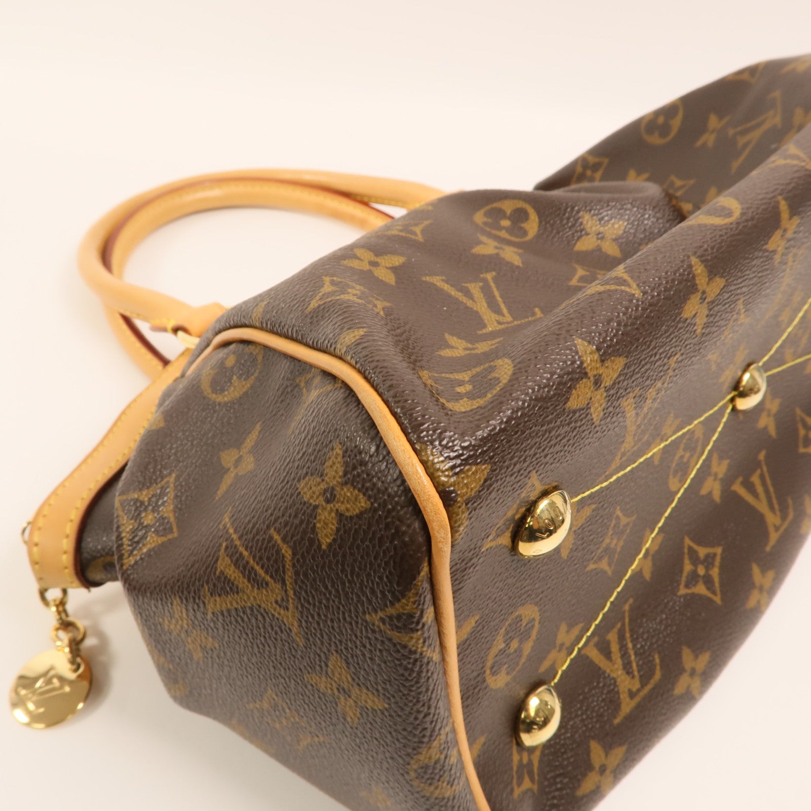 LOUIS VUITTON Monogram Tivoli PM金扣手挽袋