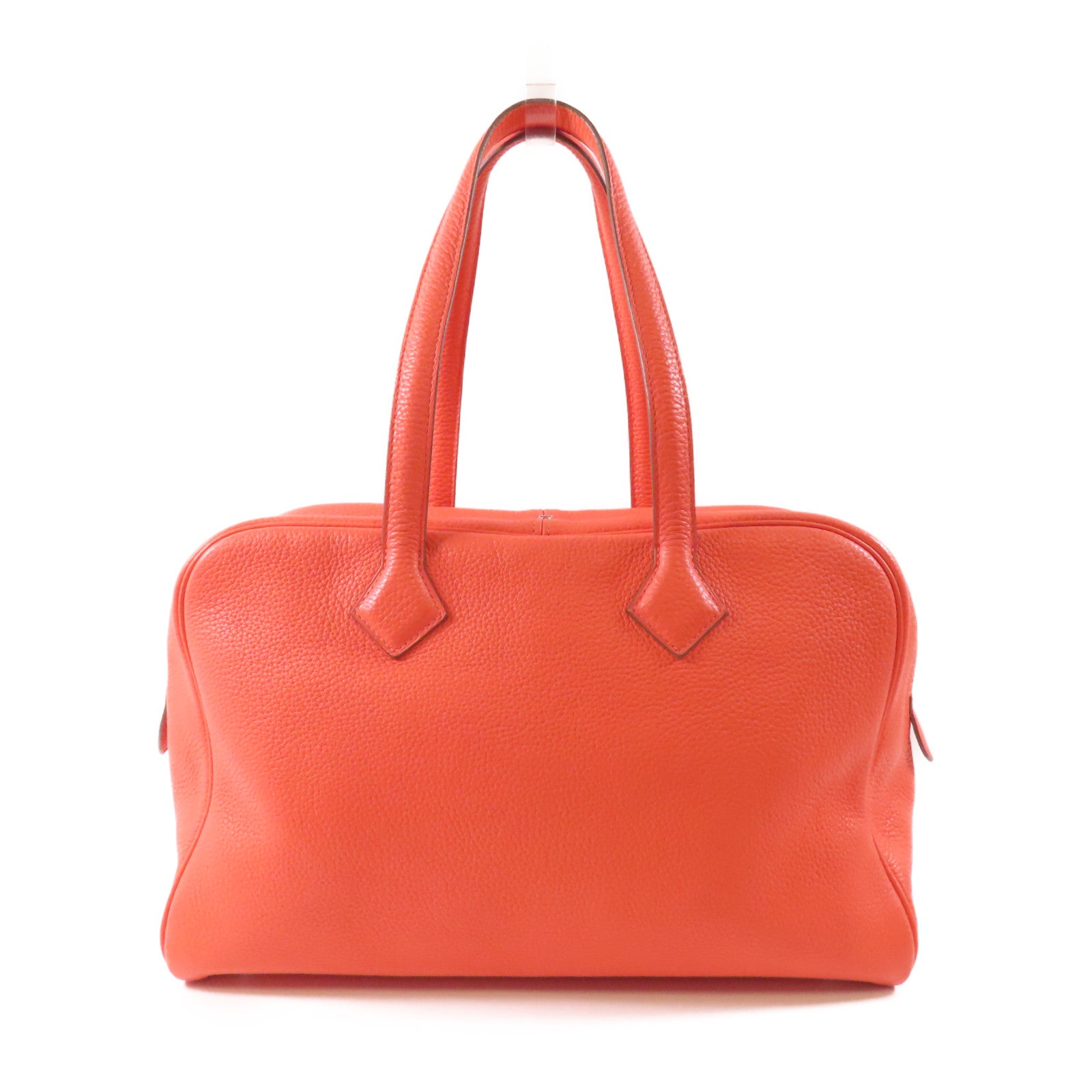 HERMES Clemence皮革Victoria銀扣肩背袋/手挽袋Rose Jaipur