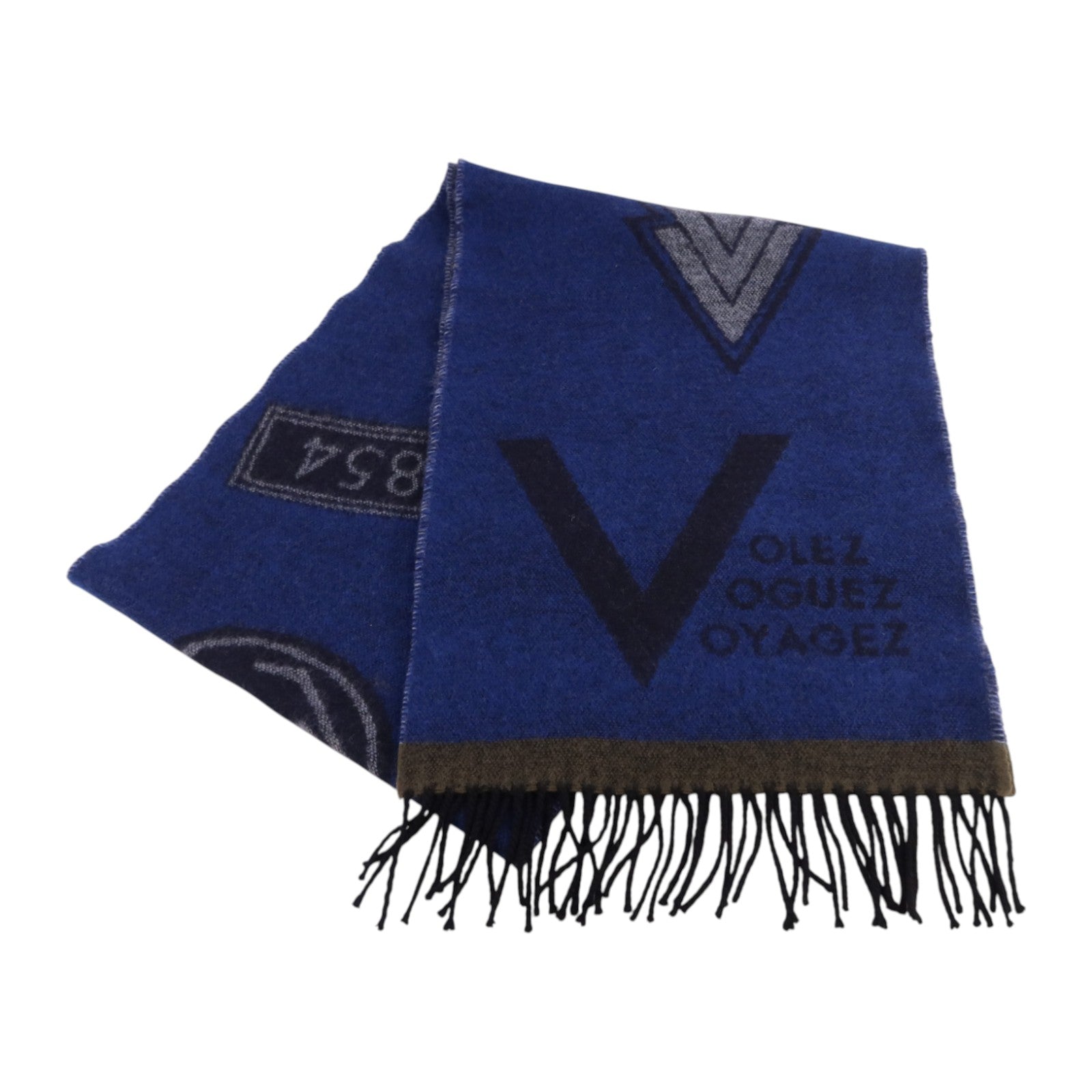 LOUIS VUITTON 羊毛/羊絨Echarpe LV Sticker Scarf圍巾