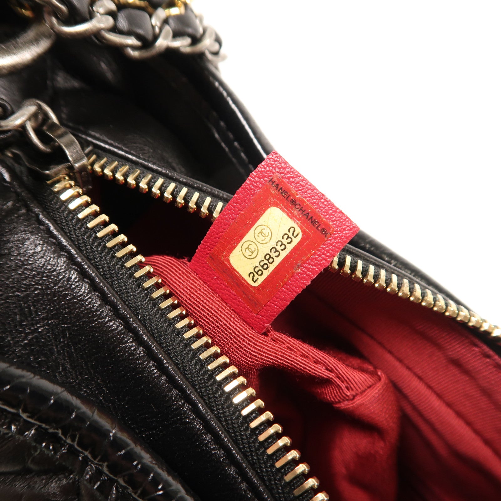 CHANEL 牛皮皮革Gabrielle Small鏈帶肩背袋