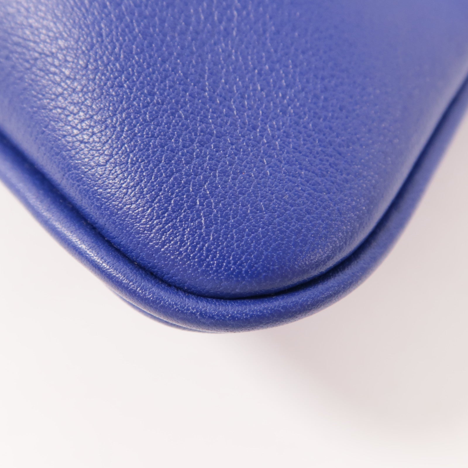 HERMES Swift皮革Aline銀扣肩背袋Bleu Electrique藍色