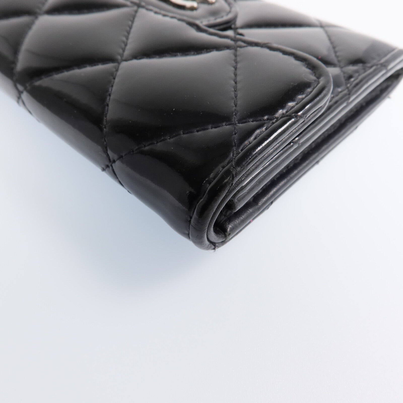 CHANEL 【激減優惠】漆皮皮革Wallet銀扣錢包