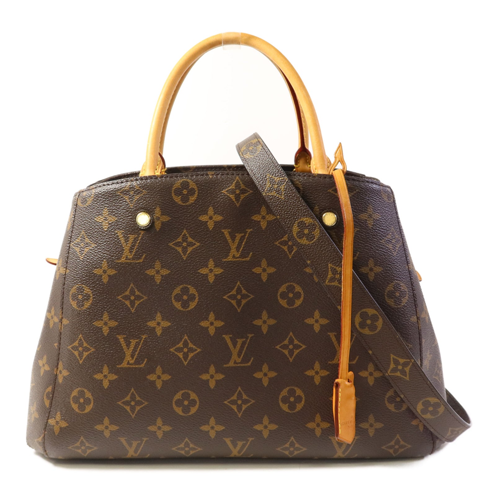 LOUIS VUITTON Monogram Montaigne MM金扣手挽肩背兩用袋