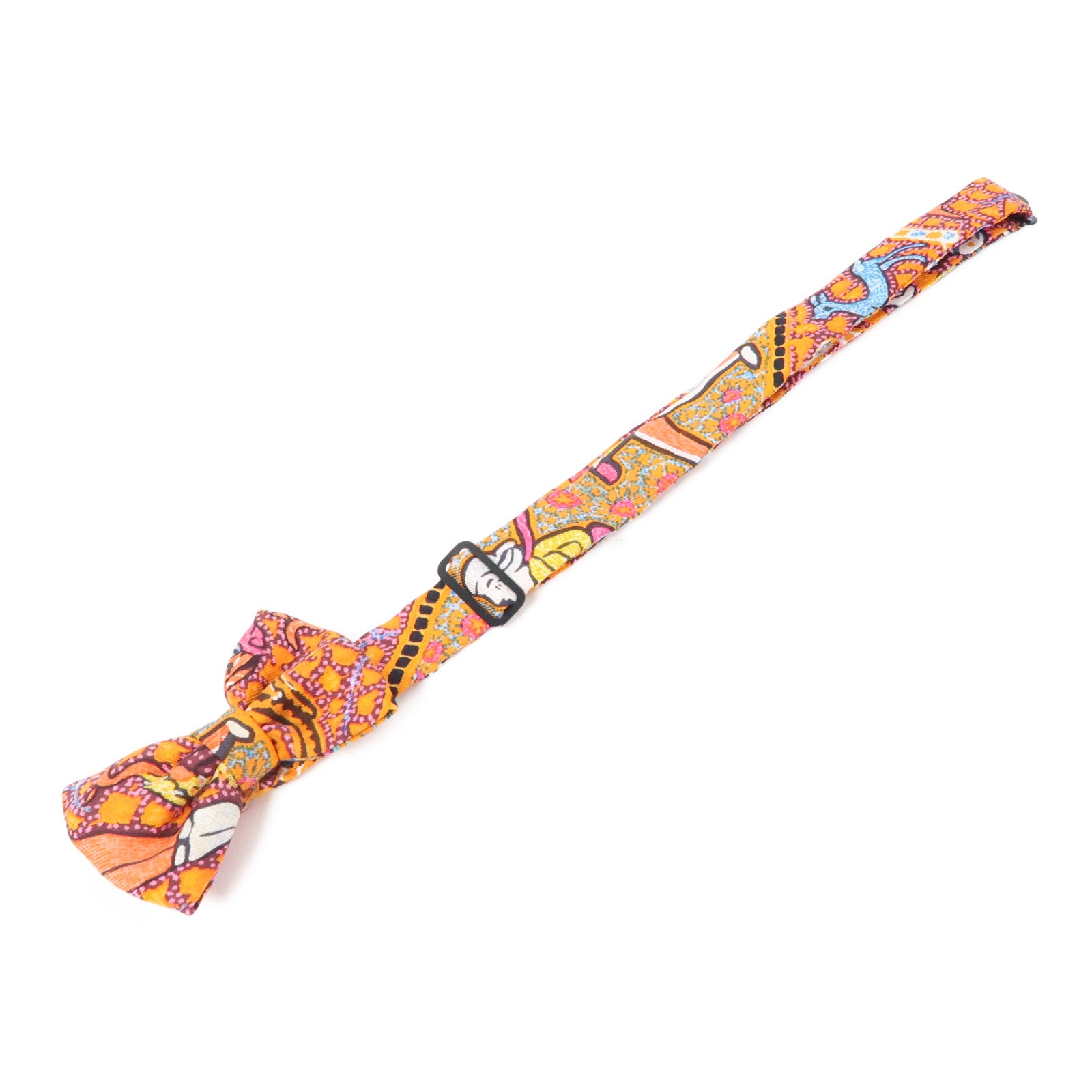HERMES 絲質Hermes Bow Tie領帶橙色
