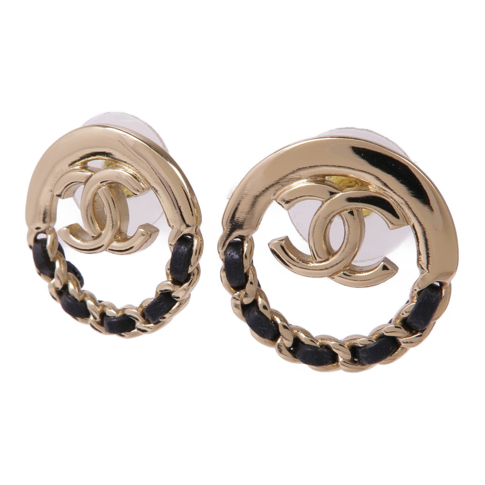 CHANEL 皮革/金屬Earrings耳環