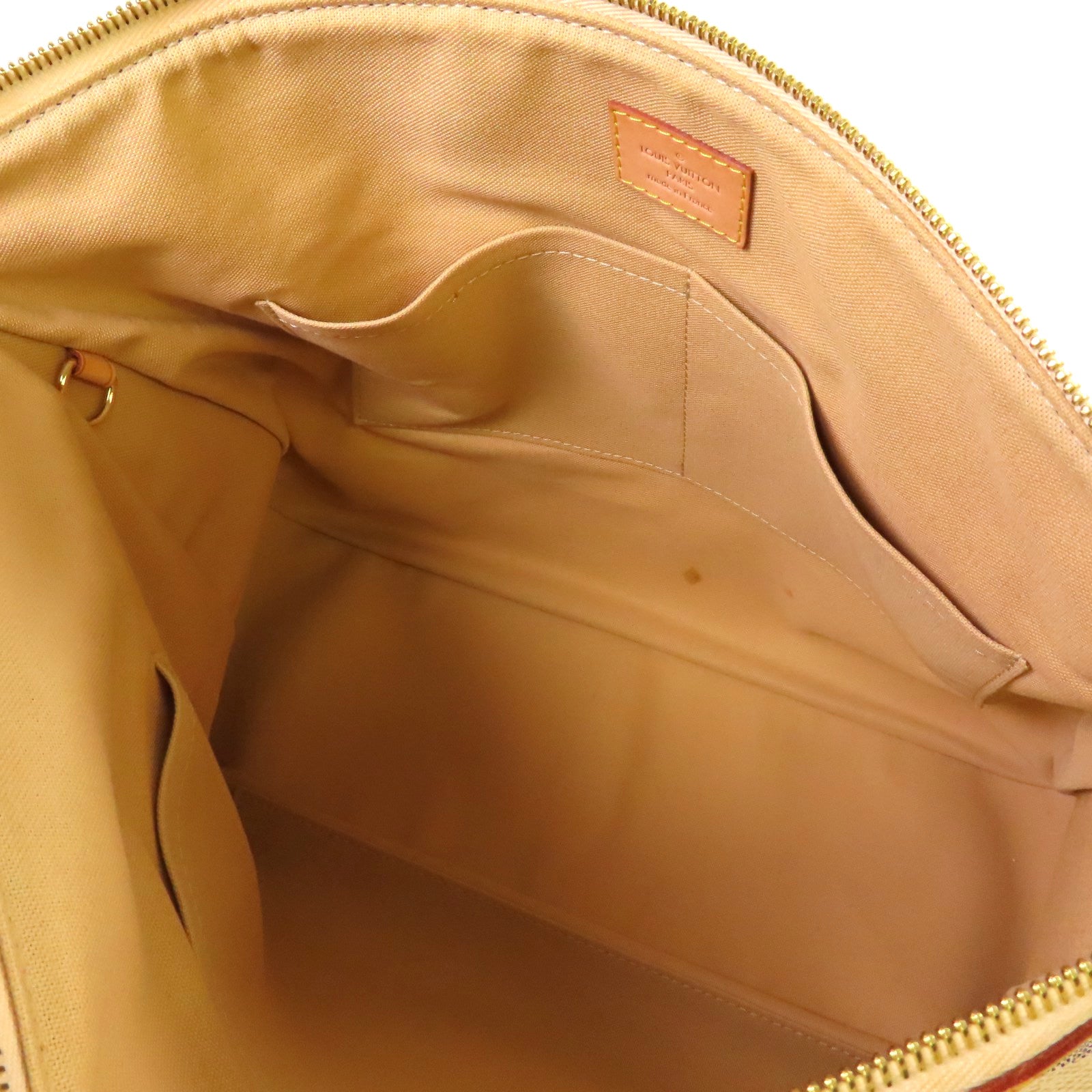 LOUIS VUITTON Damier Azur Siracusa GM 2 Way Shoulder Bag金扣手挽肩背兩用袋米白色/啡色