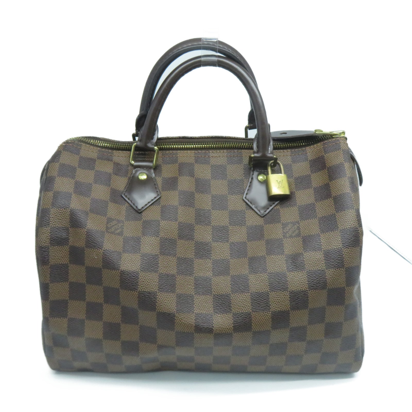 LOUIS VUITTON 【激減優惠】Damier Speedy 30金扣手挽袋啡色