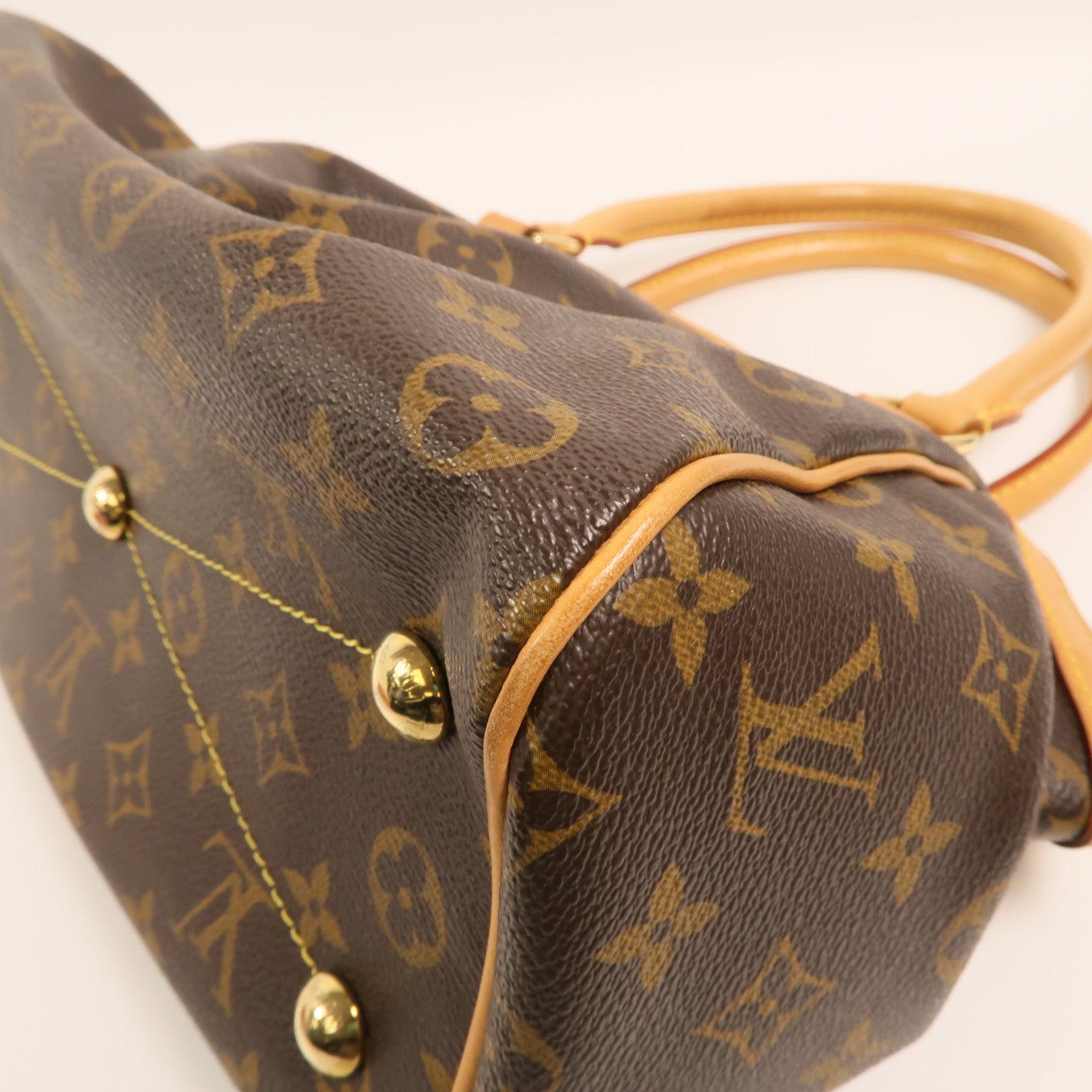 LOUIS VUITTON Monogram Tivoli PM金扣手挽袋