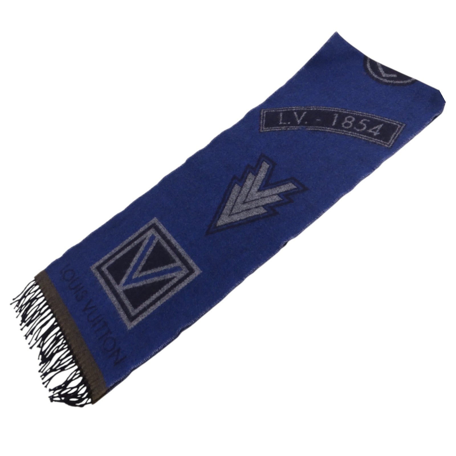 LOUIS VUITTON 羊毛/羊絨Echarpe LV Sticker Scarf圍巾