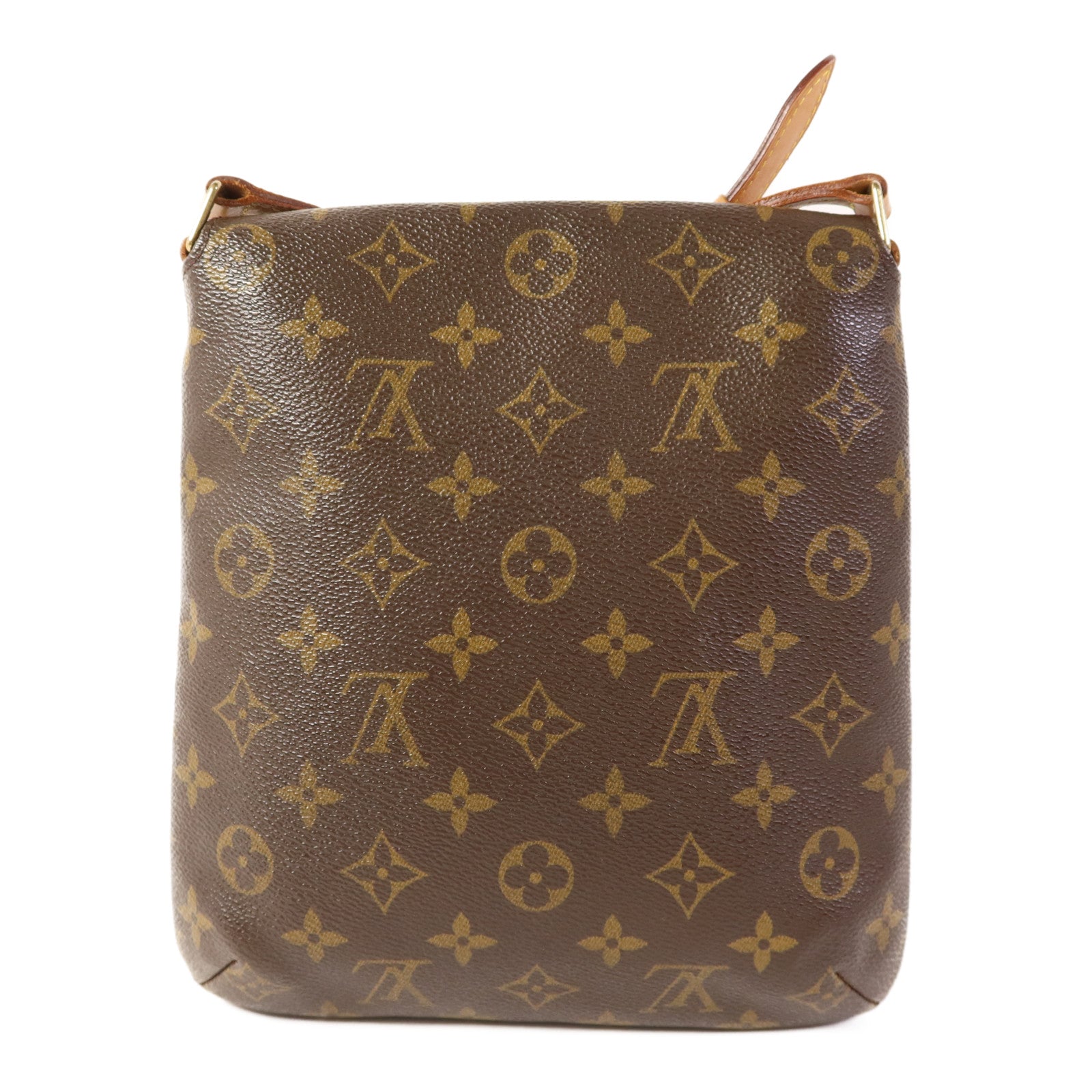 LOUIS VUITTON Monogram Musette Salsa金扣肩背袋棕色
