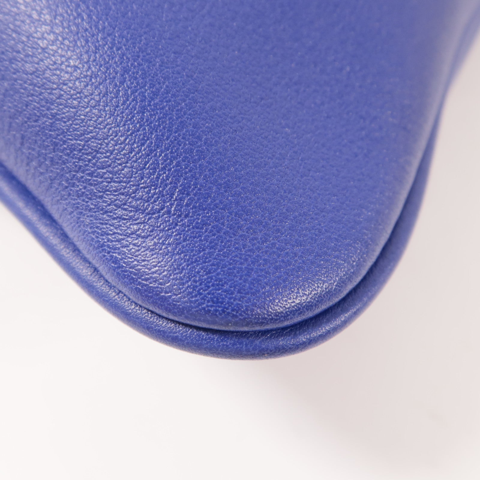 HERMES Swift皮革Aline銀扣肩背袋Bleu Electrique藍色