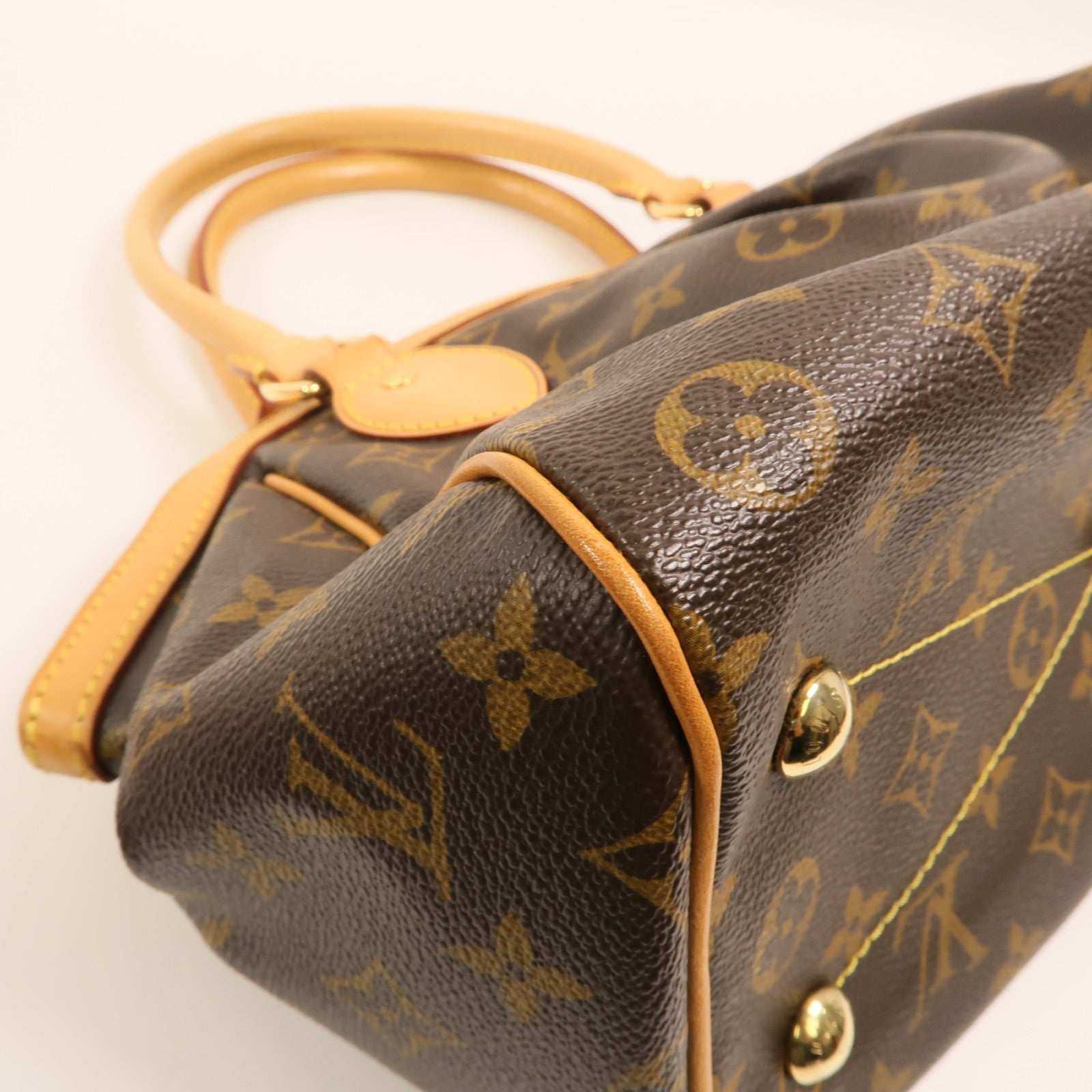 LOUIS VUITTON Monogram Tivoli PM金扣手挽袋