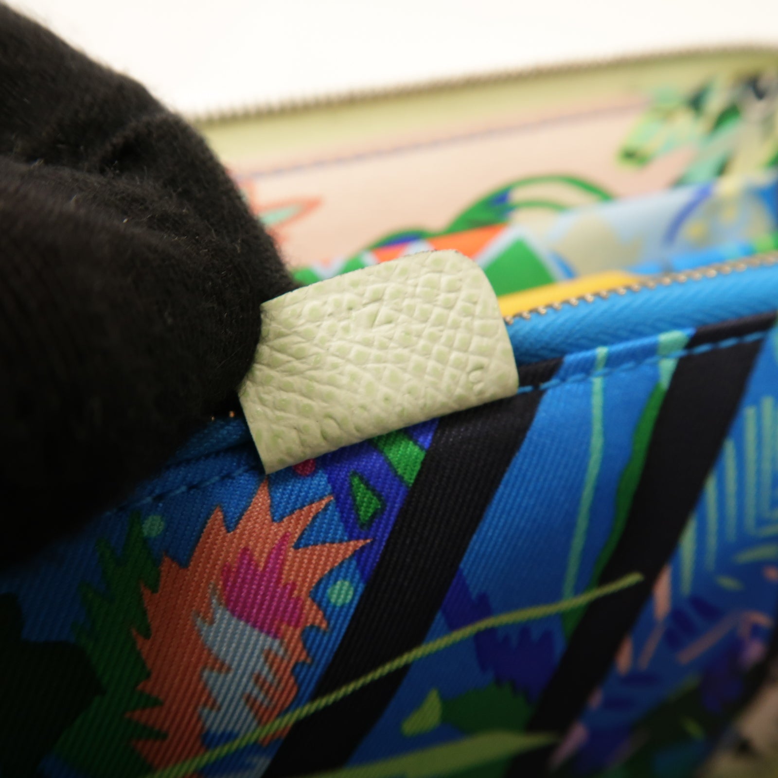 HERMES Epsom皮革Silk In Long wallet銀扣長錢包淺綠色