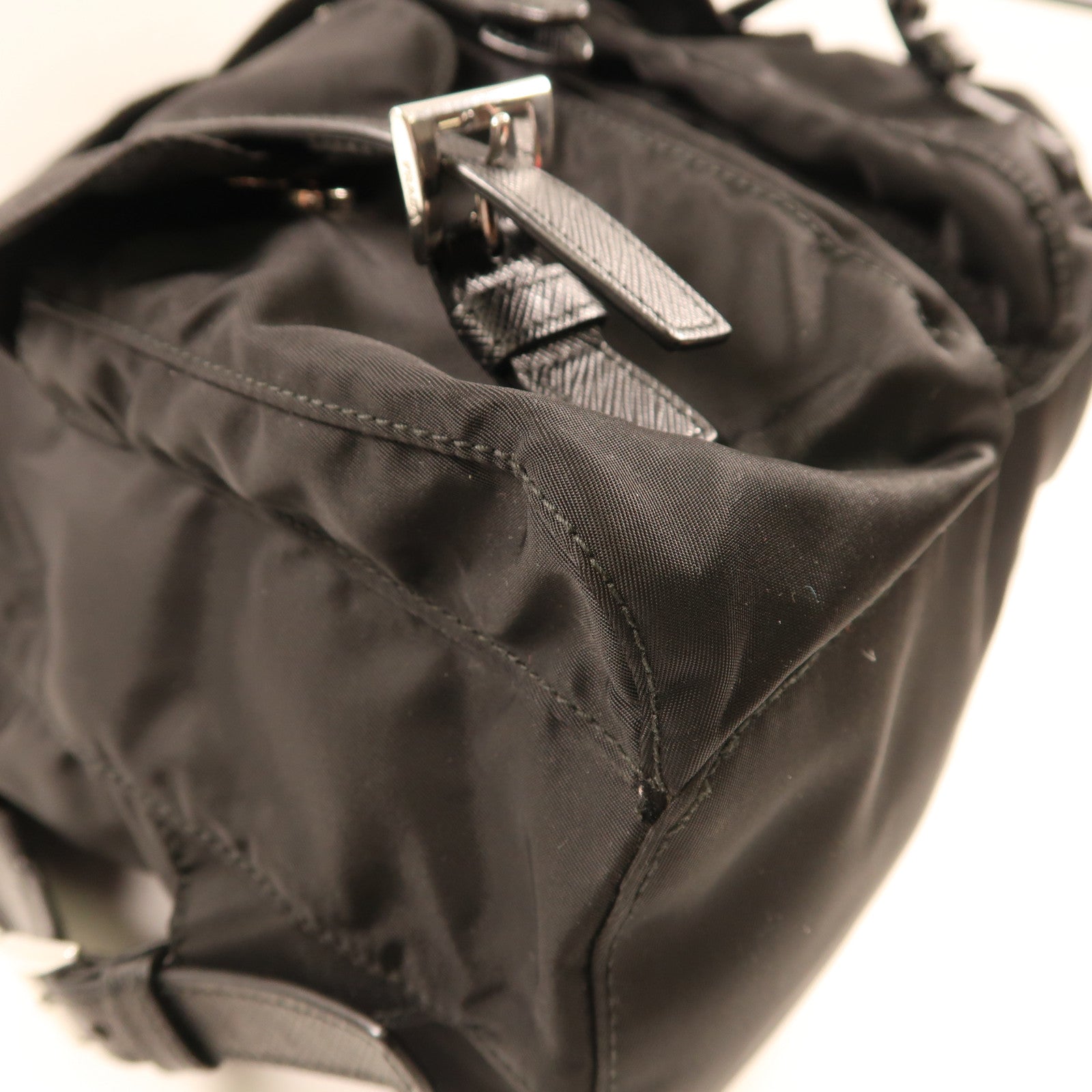 PRADA 尼龍Small Backpack銀扣背包