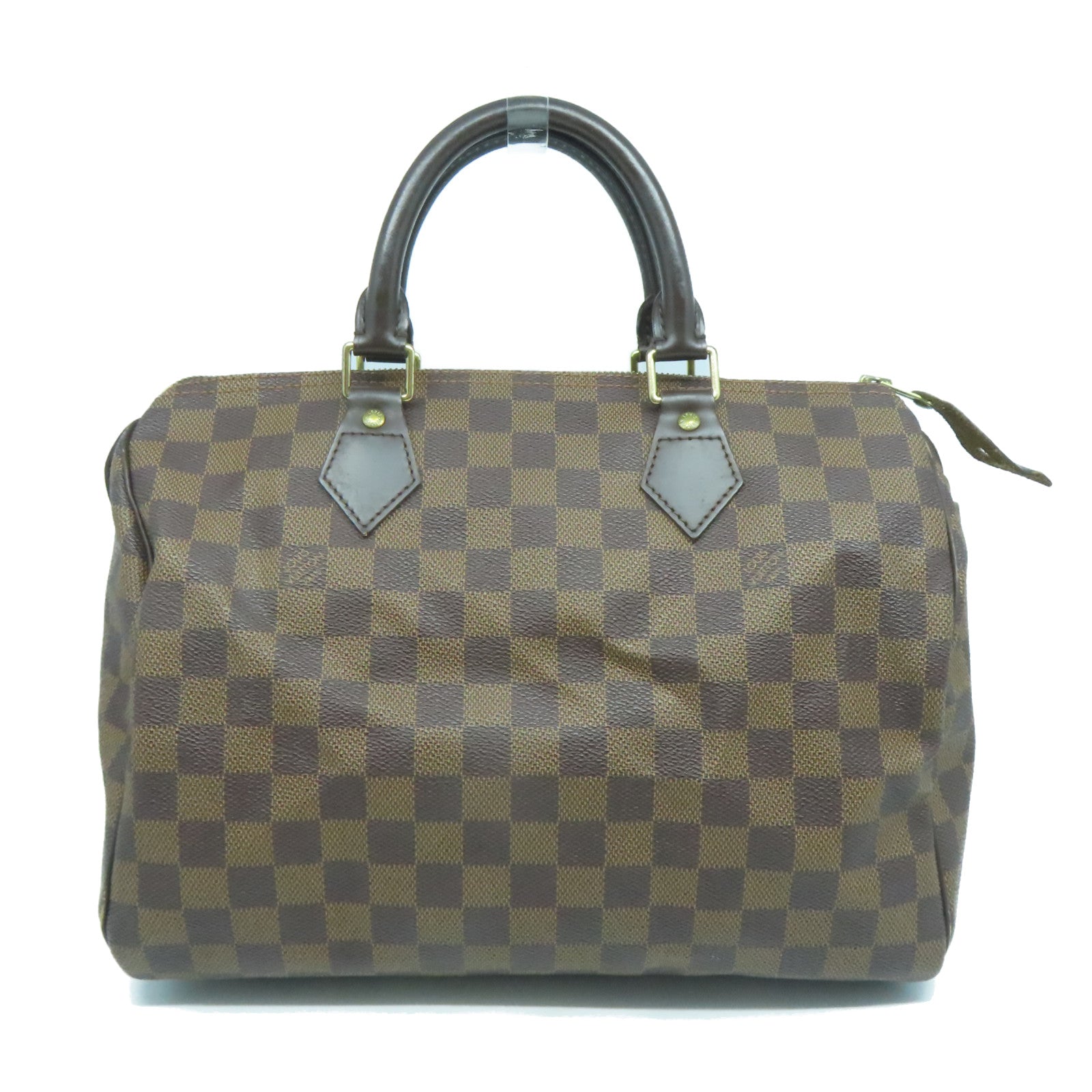 LOUIS VUITTON 【激減優惠】Damier Ebene Speedy 30金扣手挽袋啡色