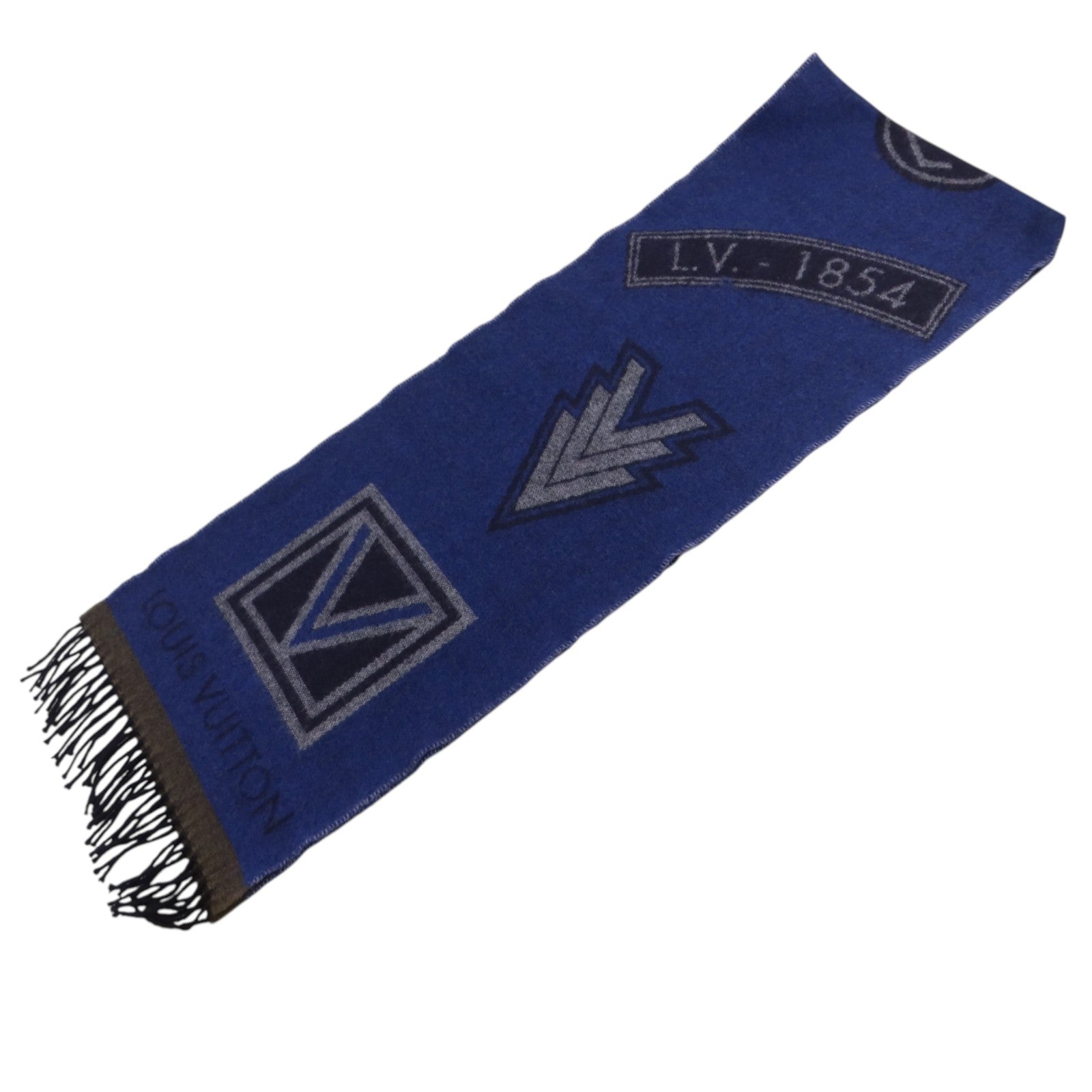 LOUIS VUITTON 羊毛/羊絨Echarpe LV Sticker Scarf圍巾
